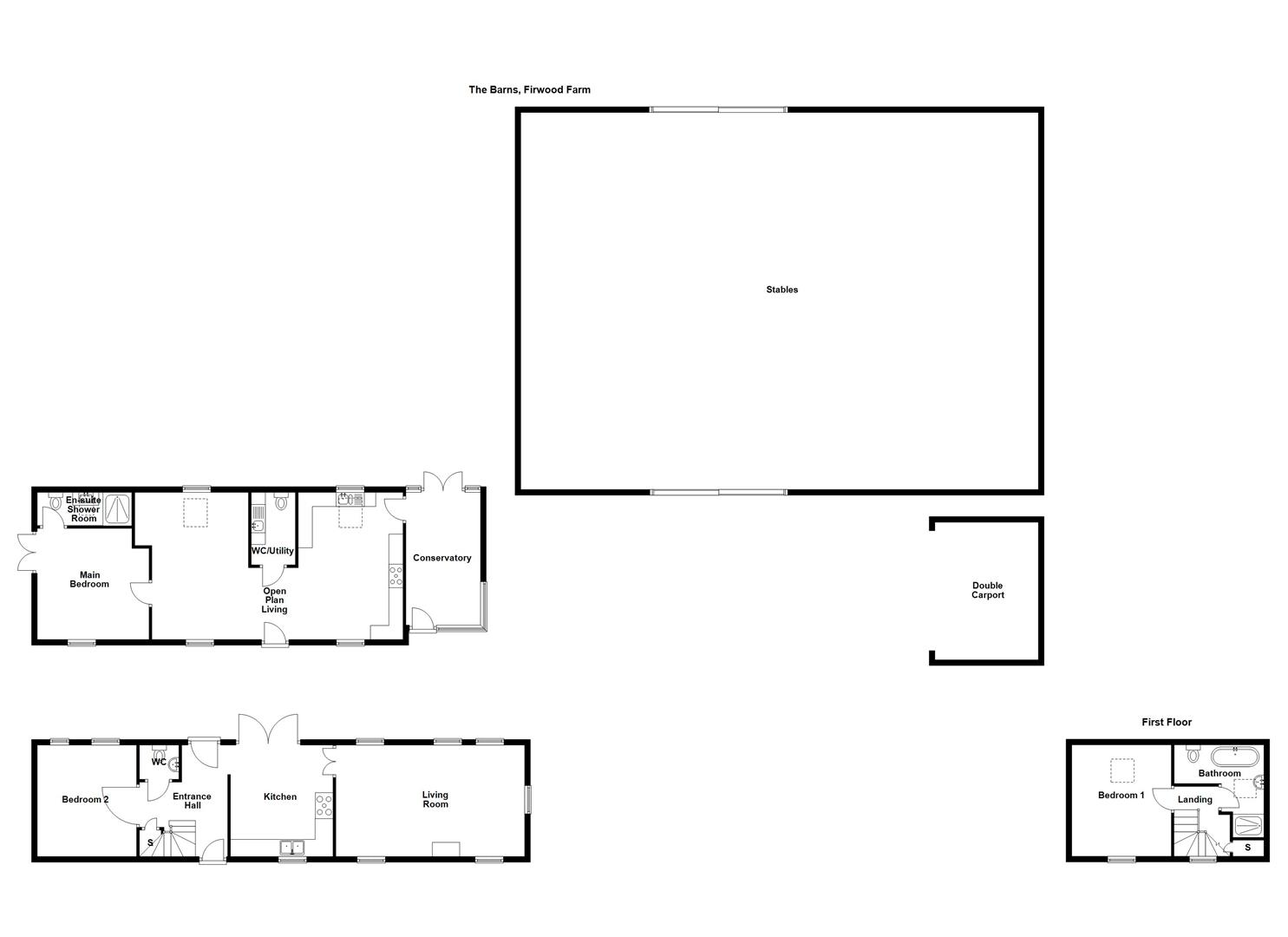 The Barns, Firwood Farm, New Street, Biddulph Moor floorplan