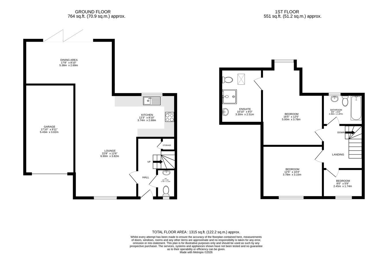 Ty Nant, Clynderwen floorplan