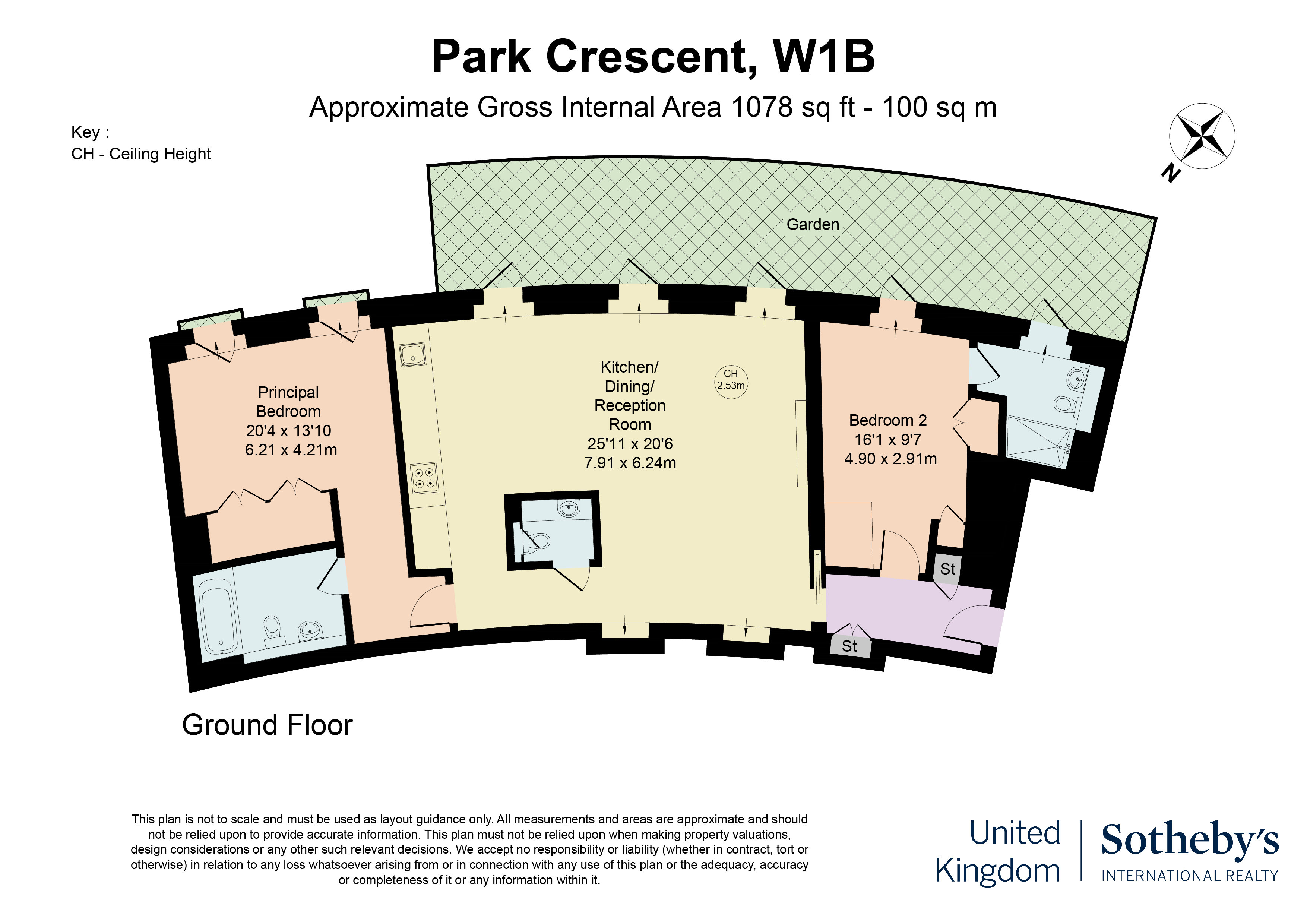 2, Park Crescent, London floorplan