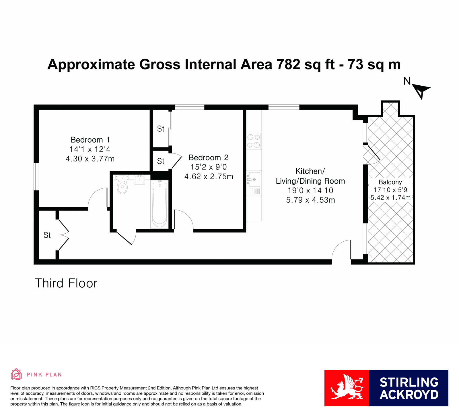 Flat 8, Gem House,, Station Road North, Surrey floorplan