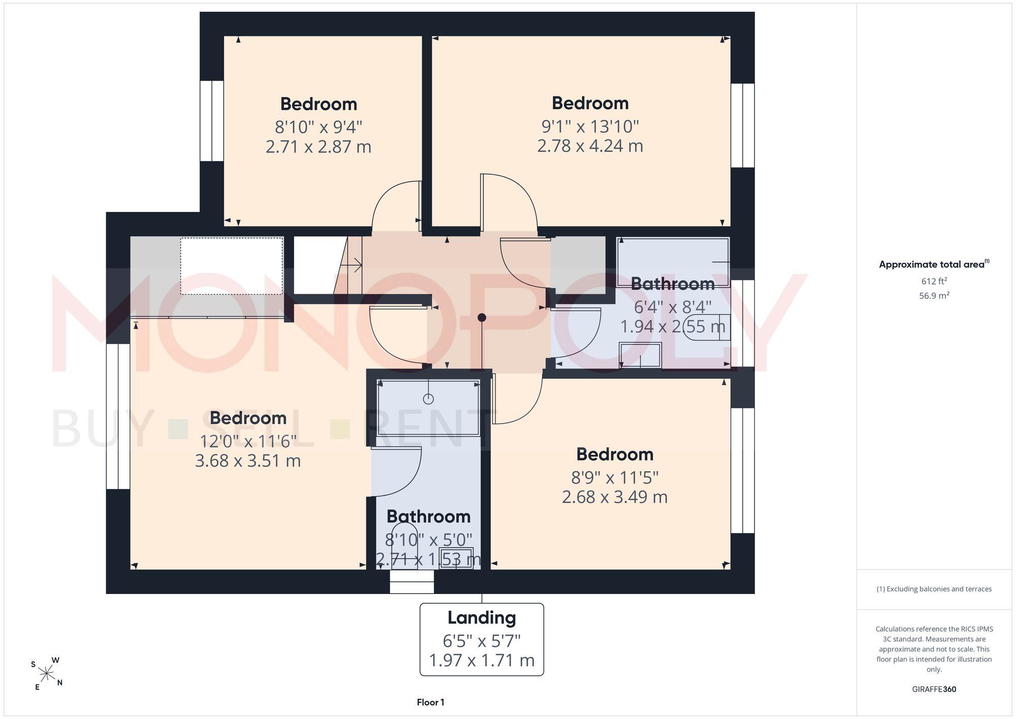 47 Kempton Way Llwyn Onn Park, Wrexham floorplan