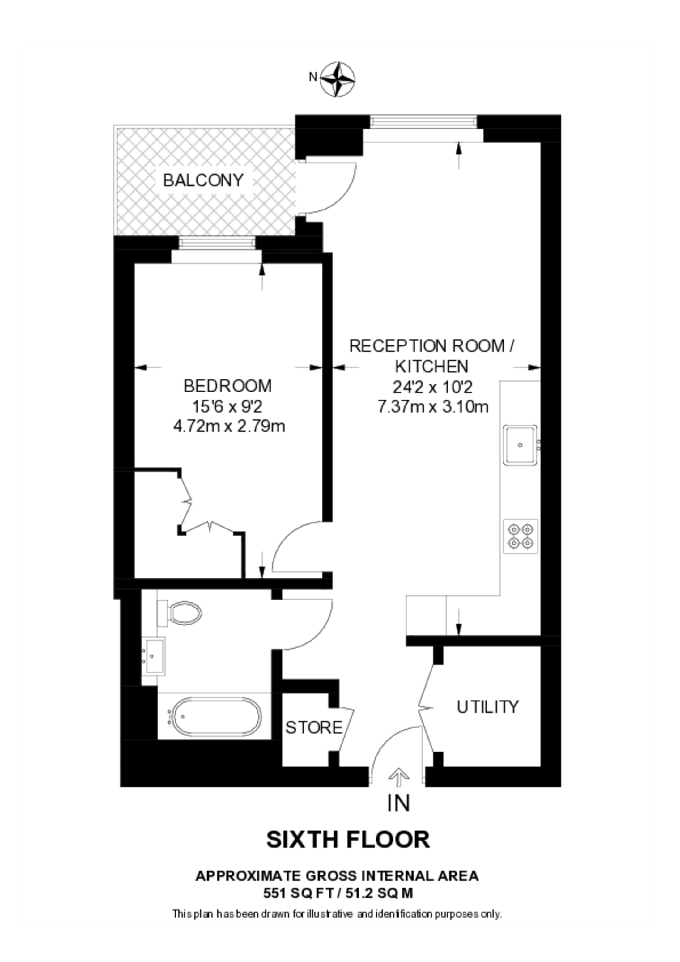 Gilham House, Lombard Square, Woolwich floorplan