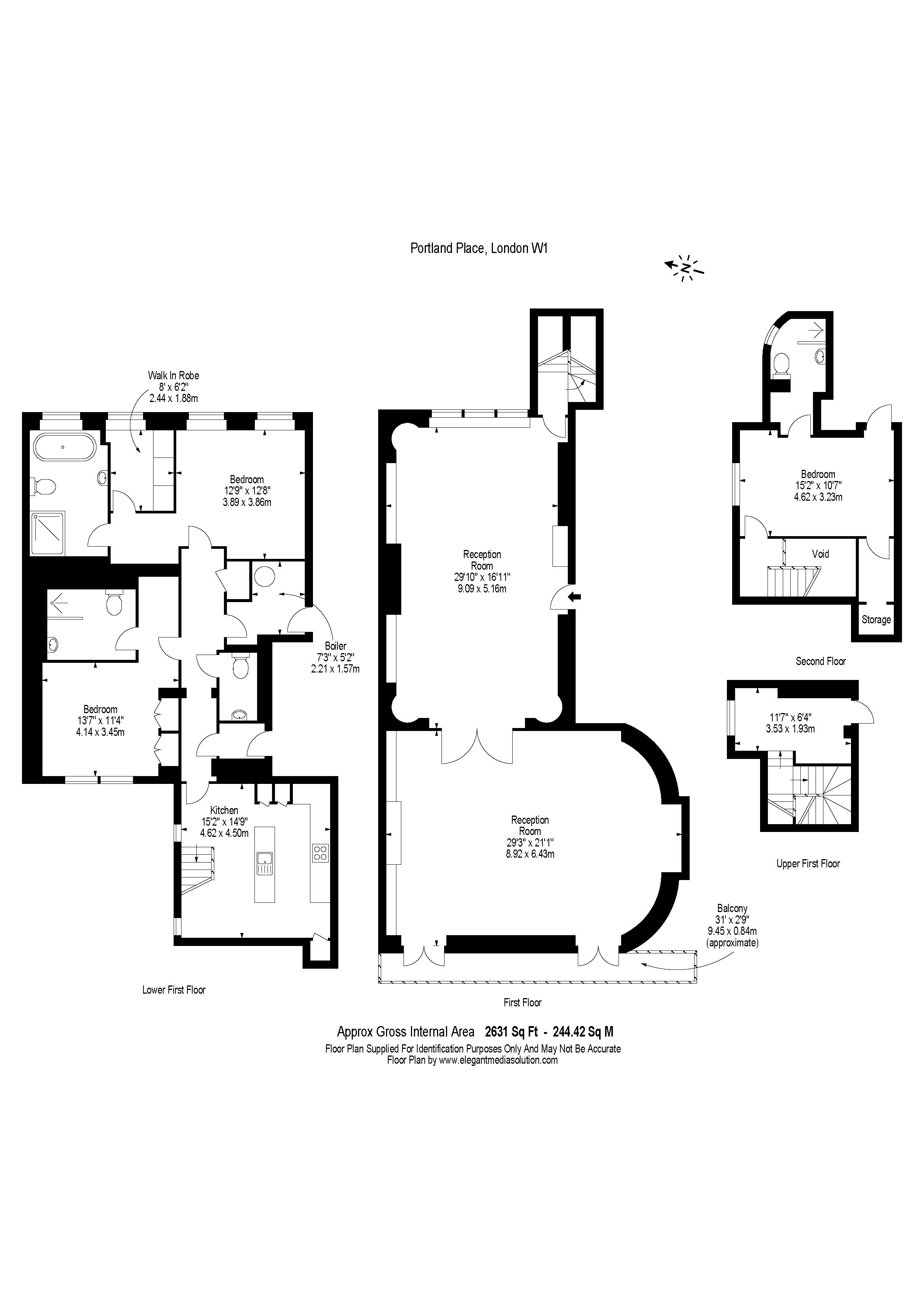 3 Bedrooms Flat to rent in Portland Place, London W1B