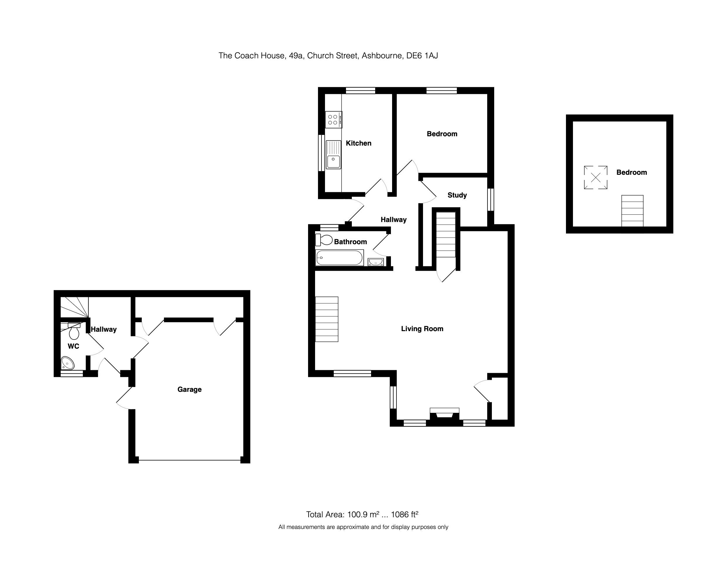 The Coach House, 49A Church Street Ashbourne Derbyshire floorplan