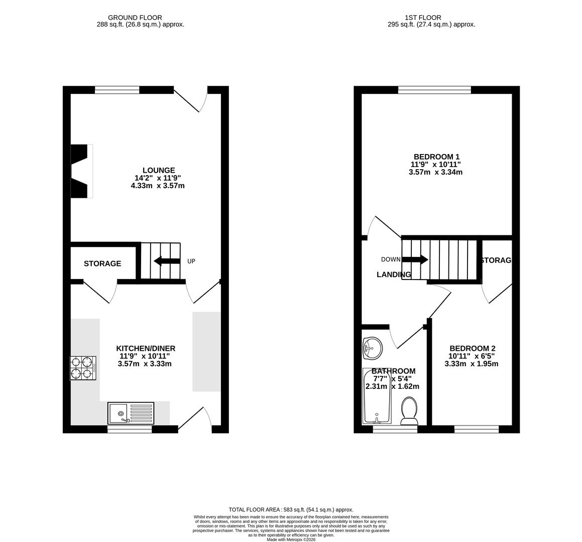 52, Baden Powell Road, Chesterfield floorplan