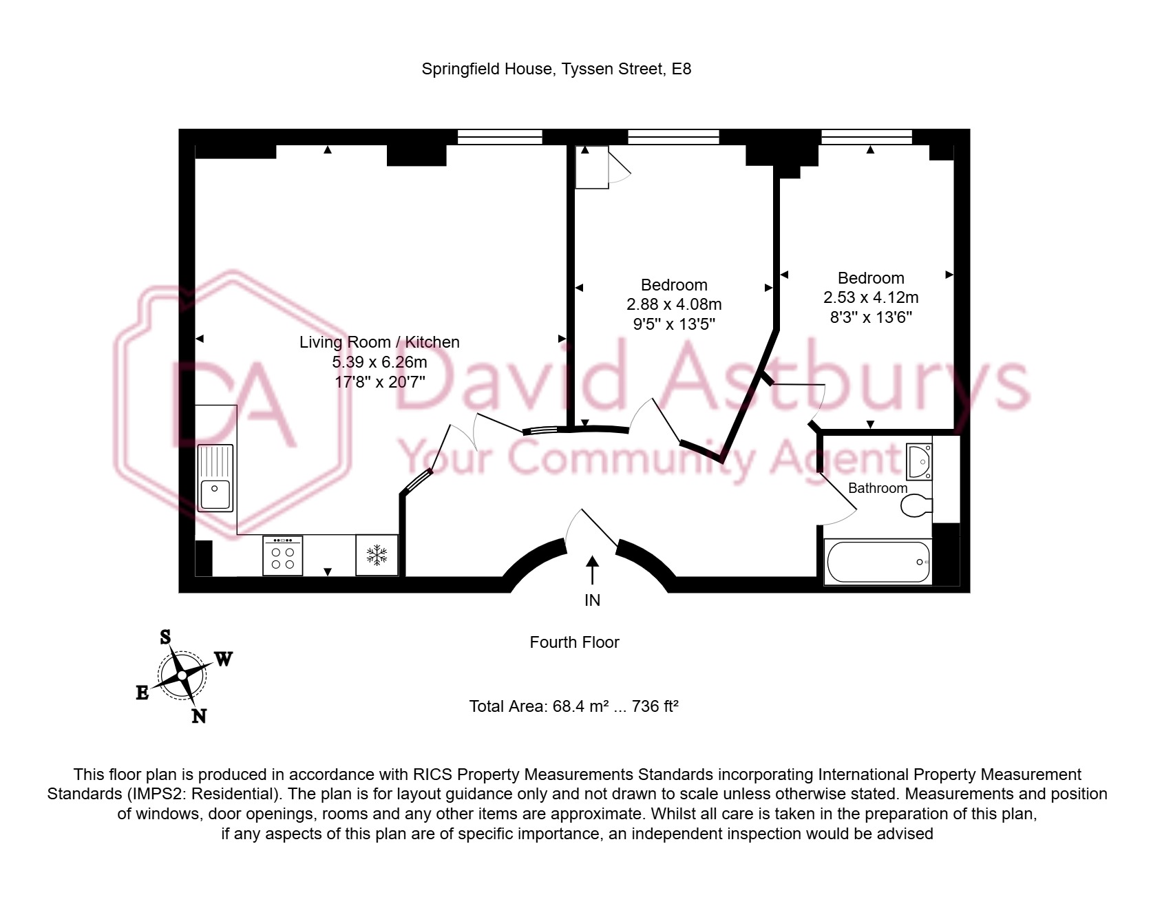 Flat 63 Springfield House, Tyssen Street, Dalston floorplan