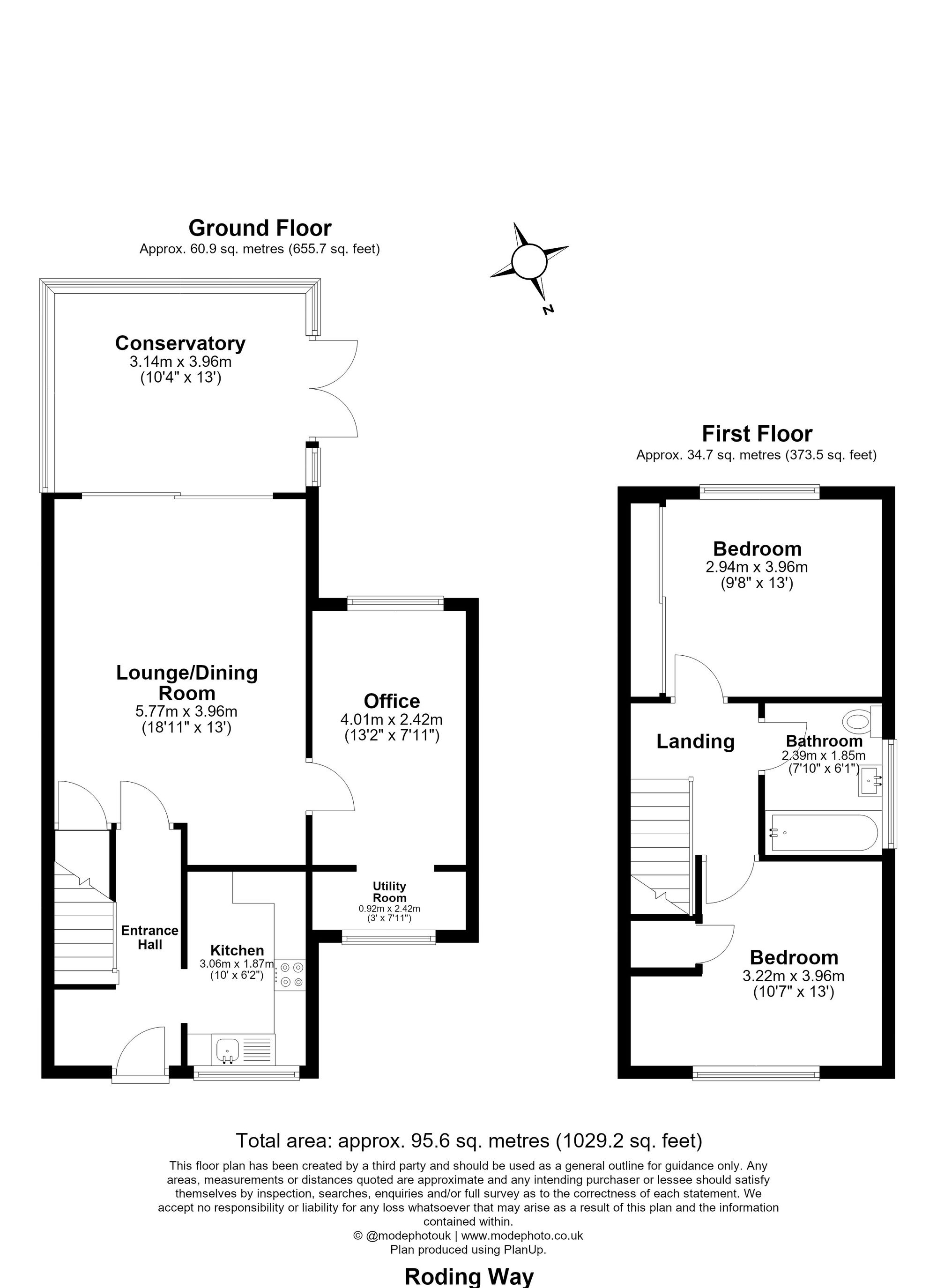 34 Roding Way, Wickford floorplan