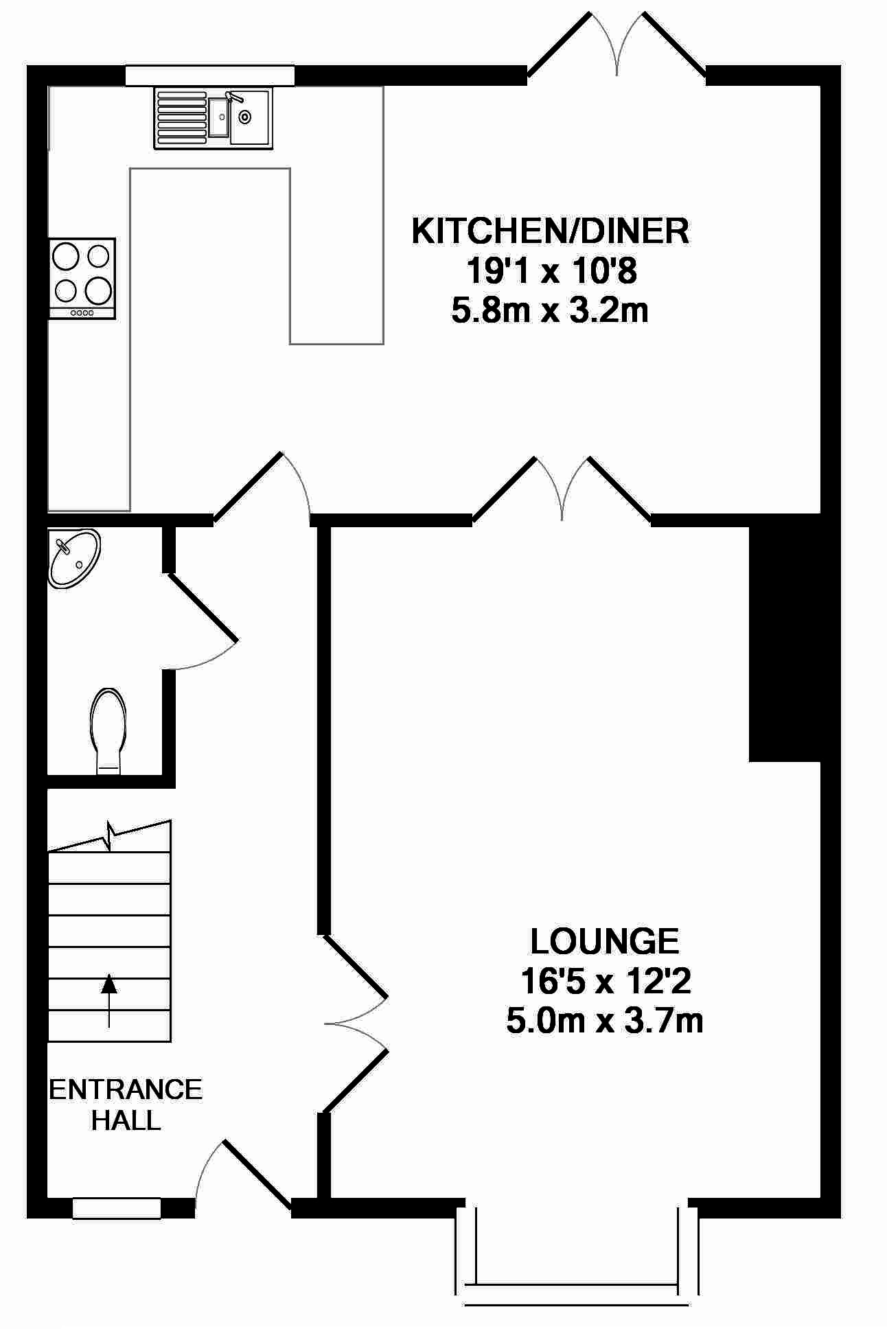 2 Bedrooms Terraced house for sale in Woolpack Way, Meldreth, Royston SG8