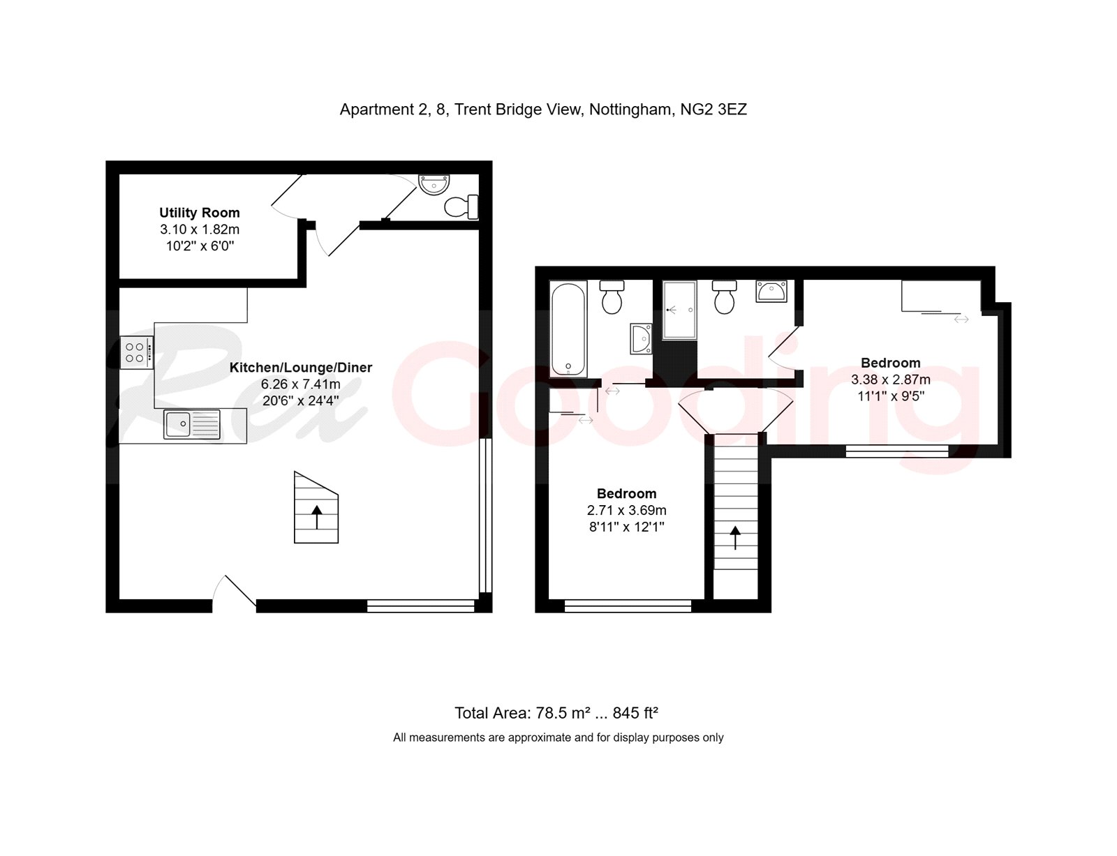 Apartment 2, 8, Trent Bridge View, Nottinghamshire floorplan