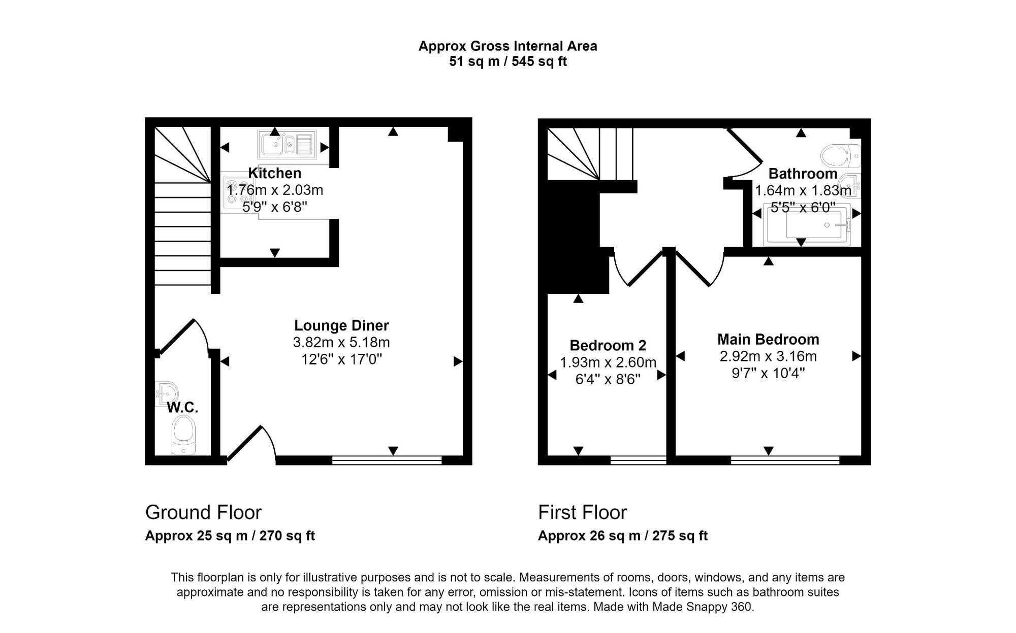 25 Deanery Court, Wigan floorplan