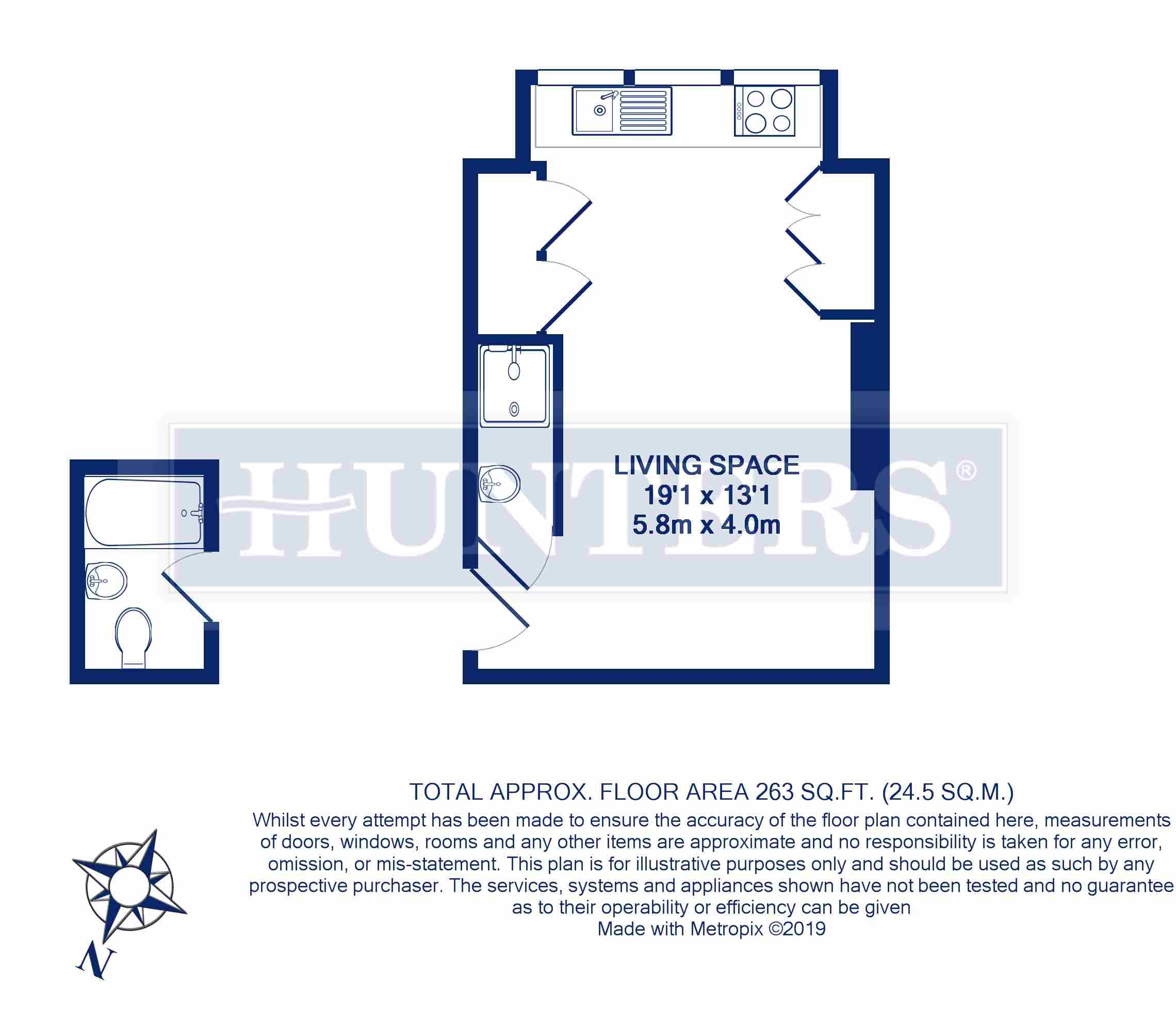 1 Bedrooms Studio to rent in Quex Road, London NW6