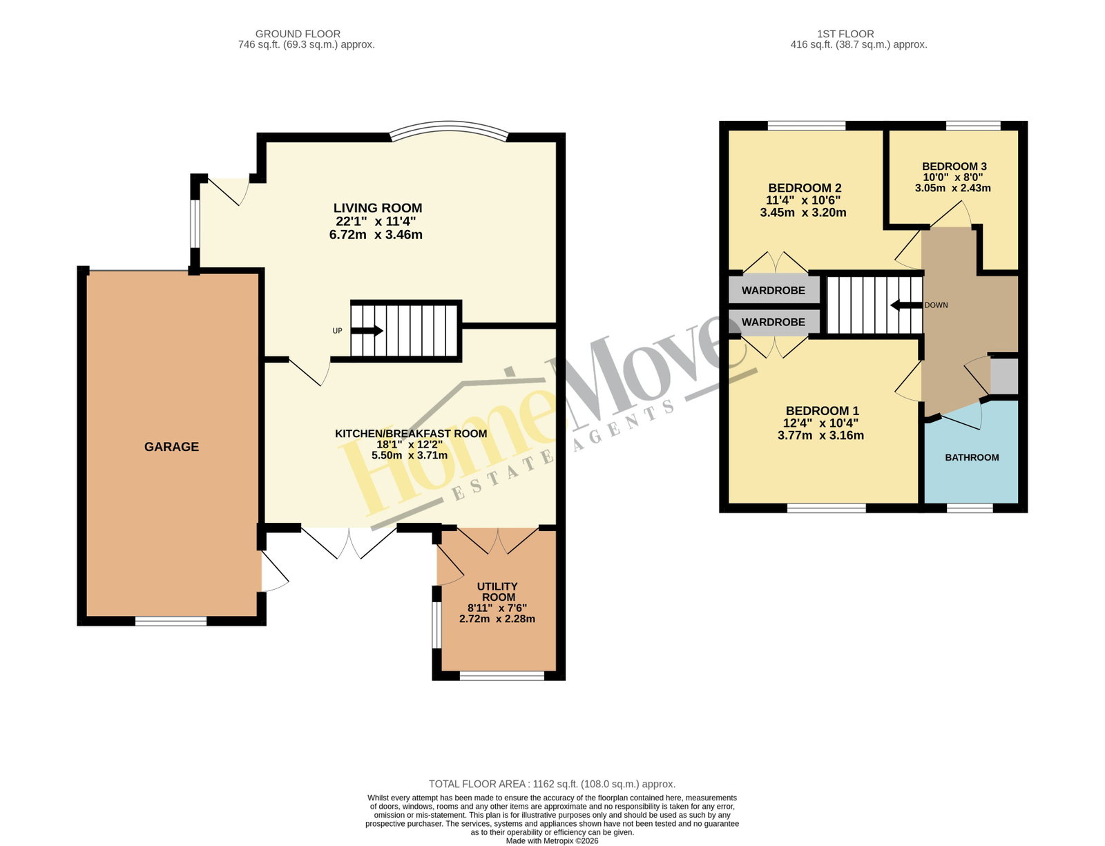 2, Hood Court, Corby floorplan