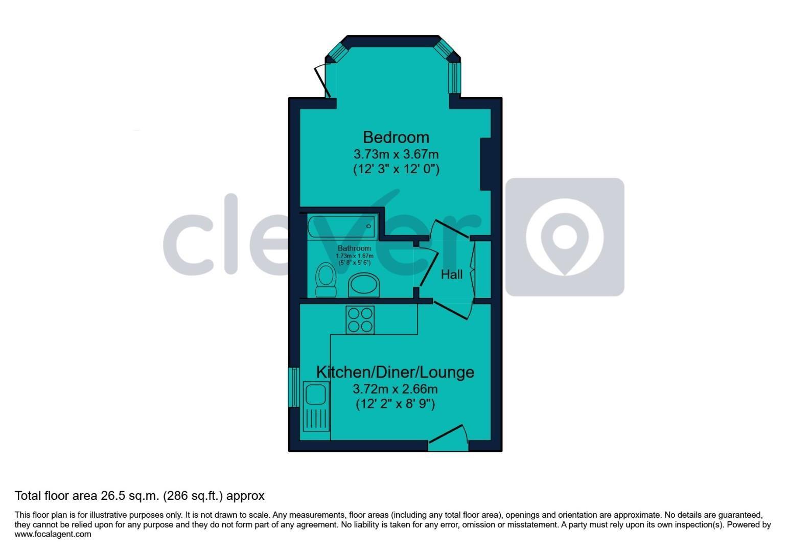 Flat 3, 8, Rochester Road, Plymouth floorplan
