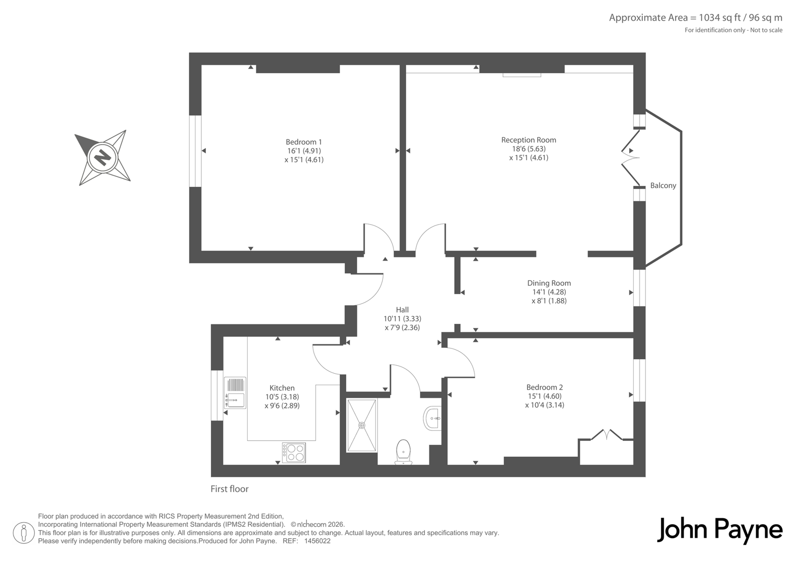 6B,, Eliot Hill, London floorplan