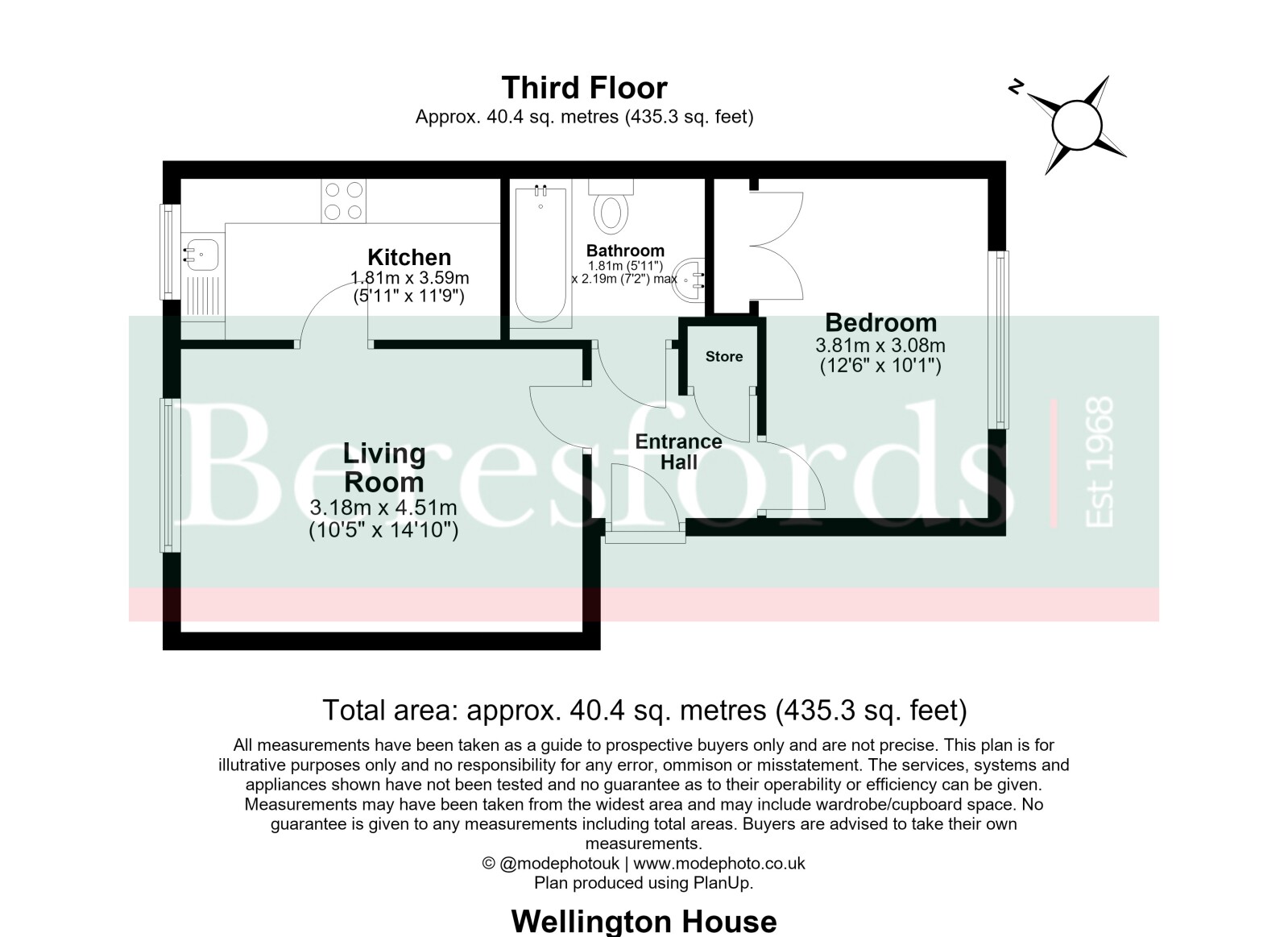 Flat 44, Wellington House,, Kidman Close, Gidea Park floorplan