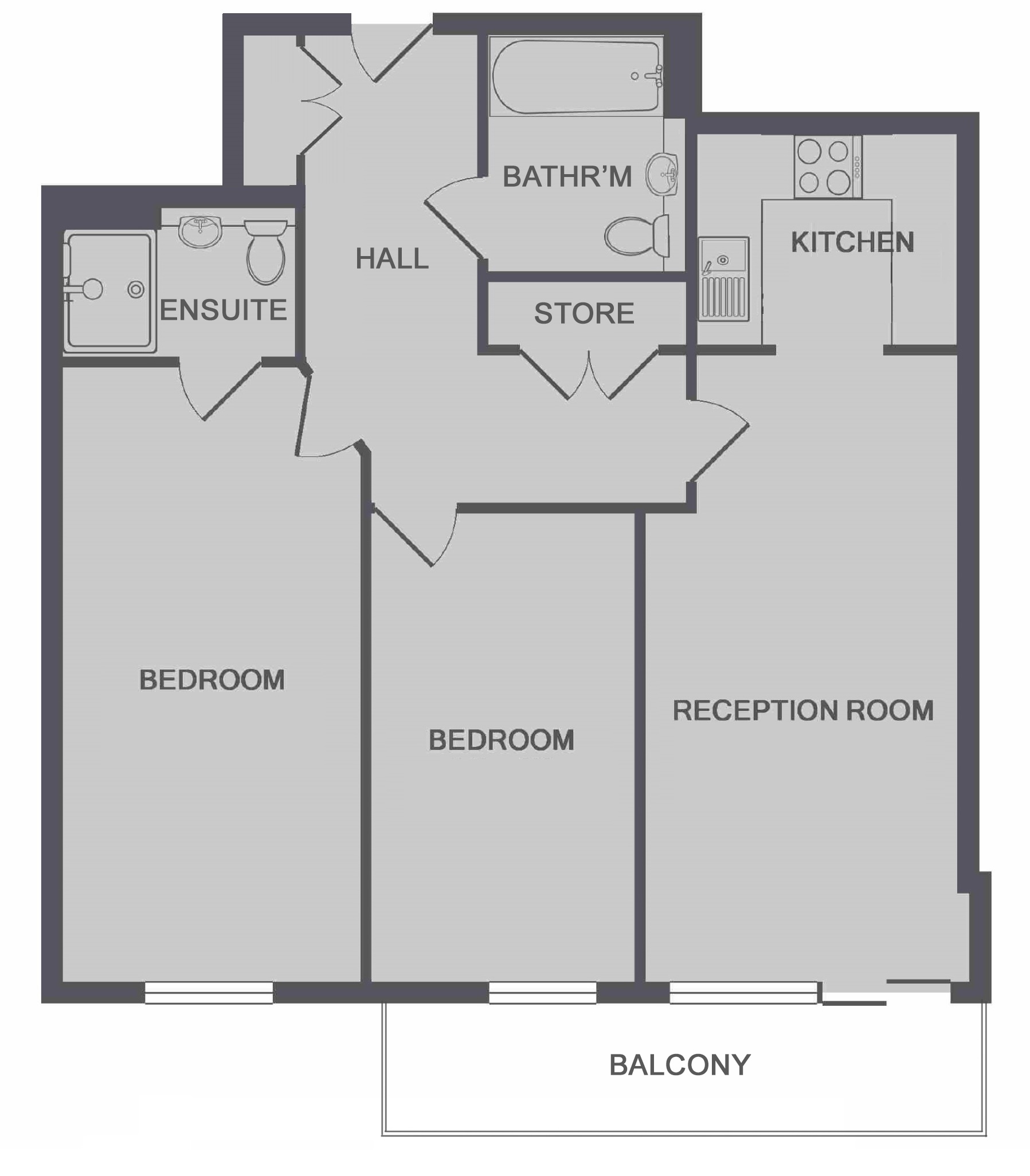 2 Bedrooms Flat to rent in Hotspur Street, Kennington, London SE11