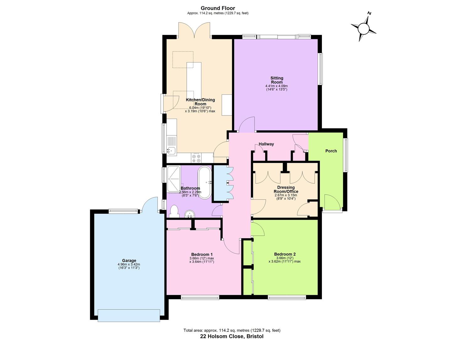22, Holsom Close, Bristol floorplan