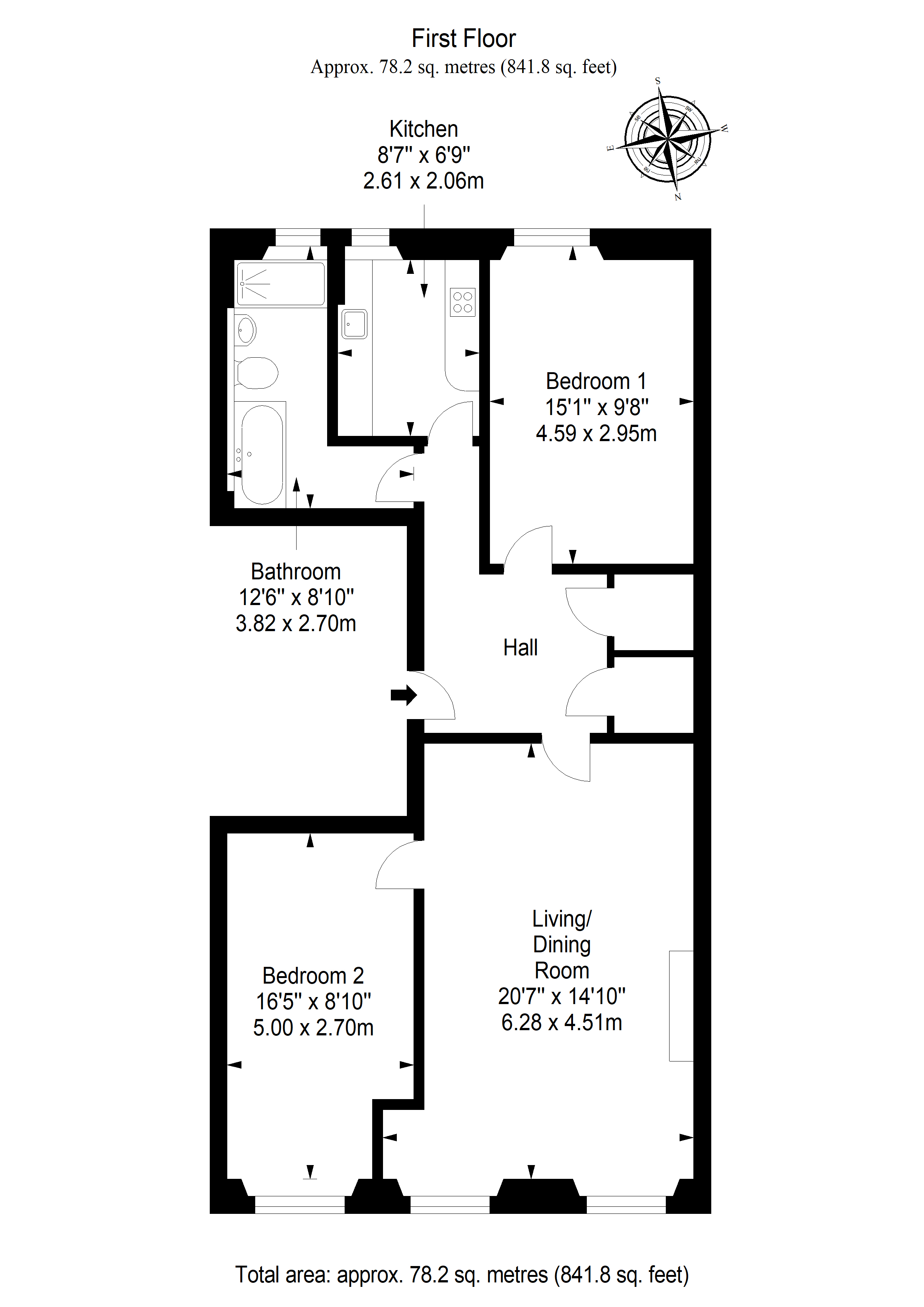 19/1, Lynedoch Place, Edinburgh floorplan