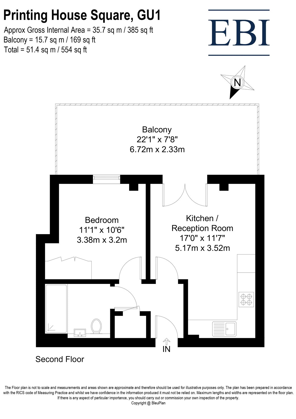 54(L2), Printing House Square, Guildford floorplan