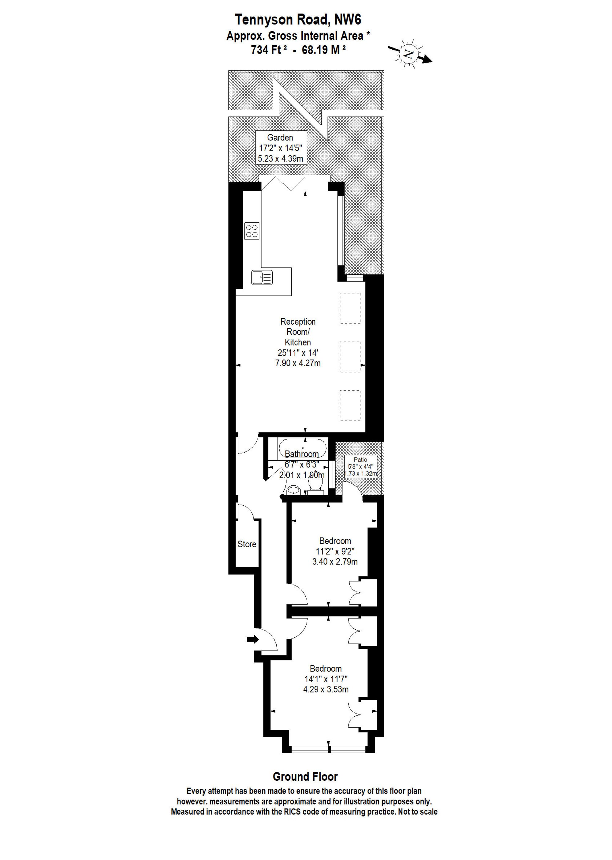 48a Tennyson Road, London floorplan