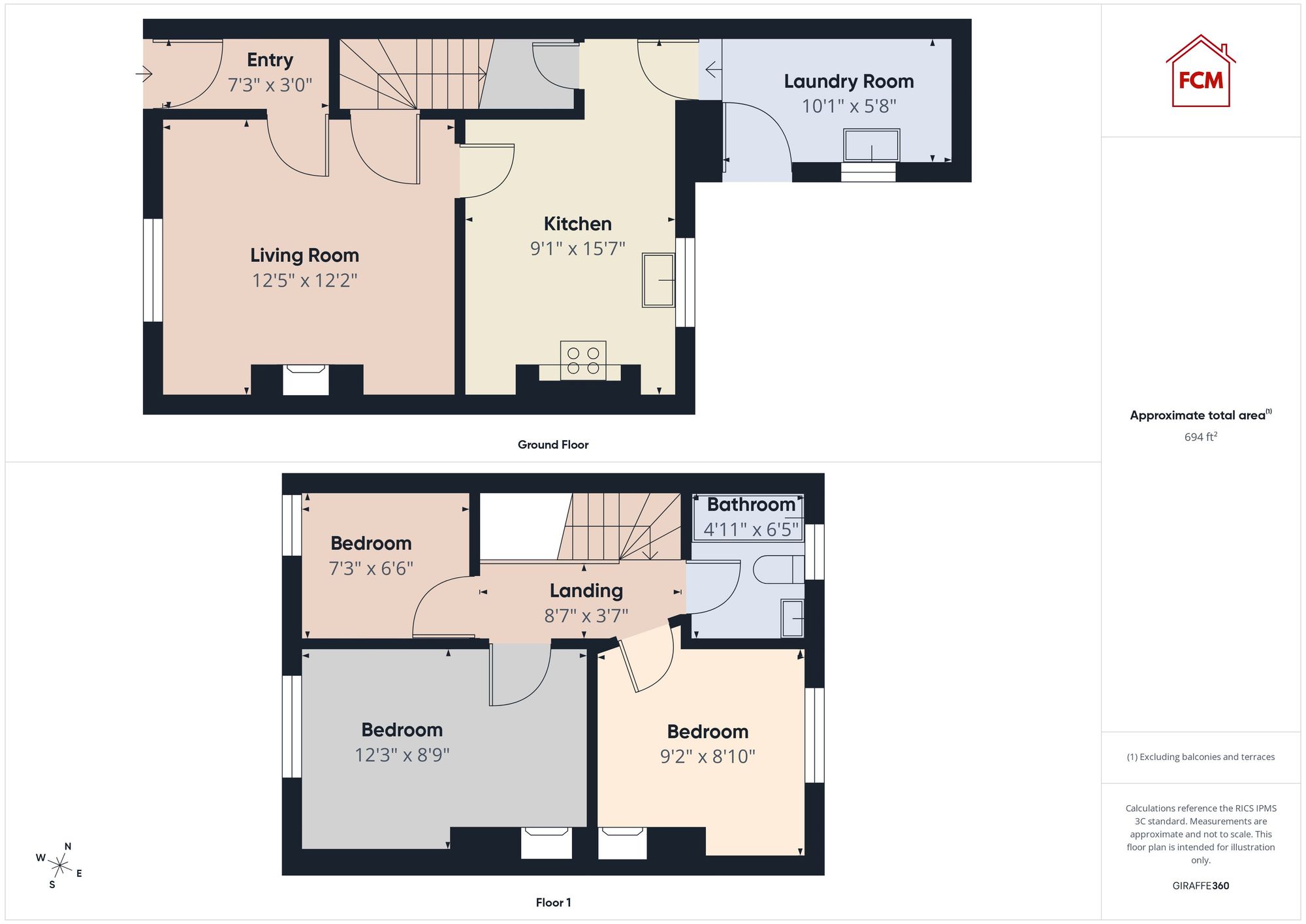 3 Dalzell Street, Moor Row floorplan