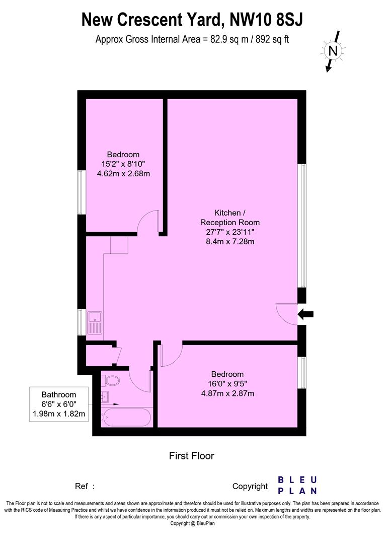 8, New Crescent Yard, London floorplan