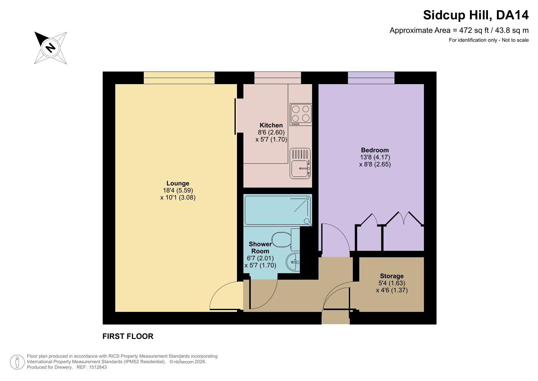 23 Glenrose Court, 55, Sidcup Hill, Sidcup floorplan