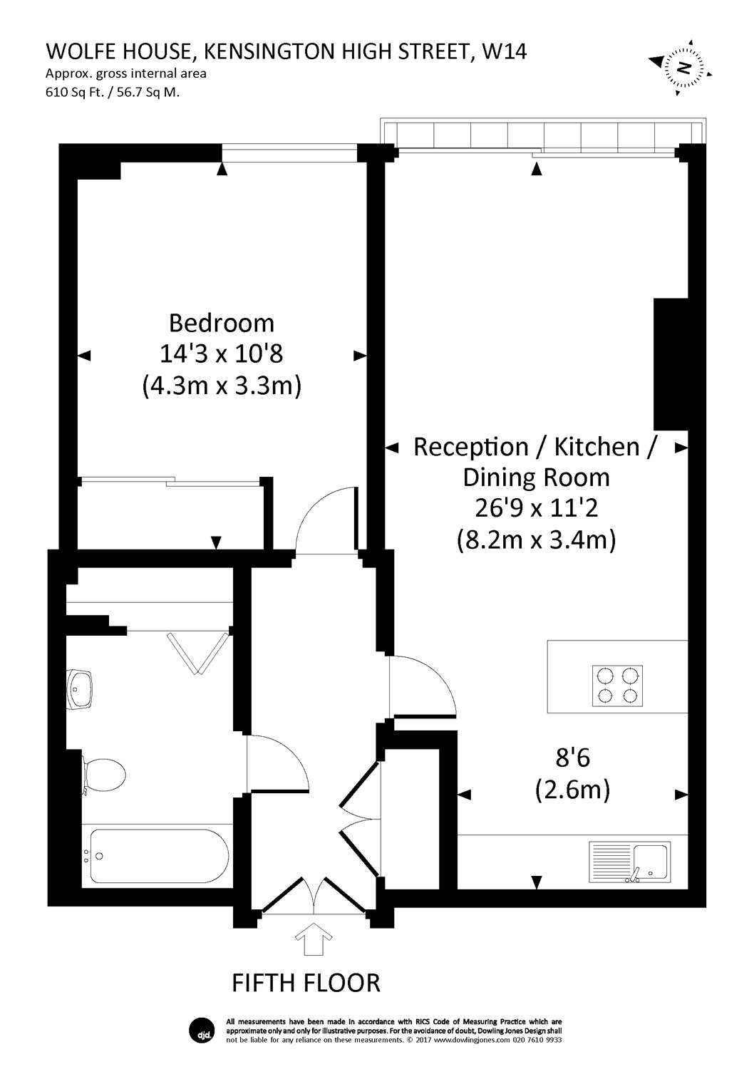 1 Bedrooms Flat to rent in Wolfe House, 389 Kensington High Street, Kensington, London W14