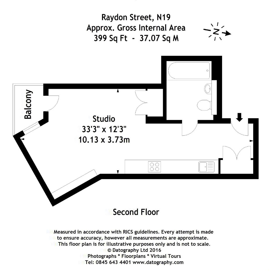 Flat 7, 16, Raydon Street, Dartmouth Park floorplan