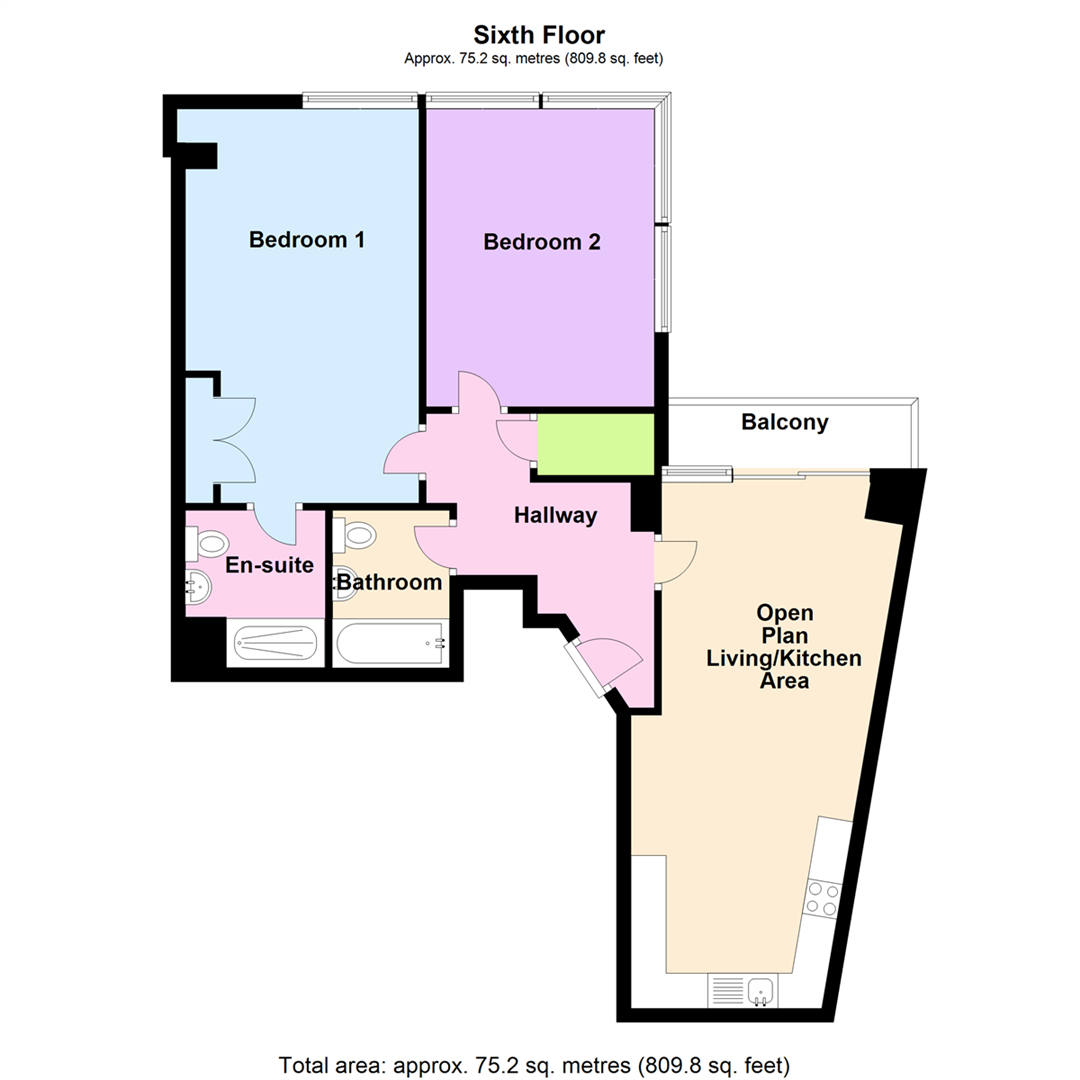 2 Bedrooms Flat to rent in St. Marys Parsonage, Manchester M3