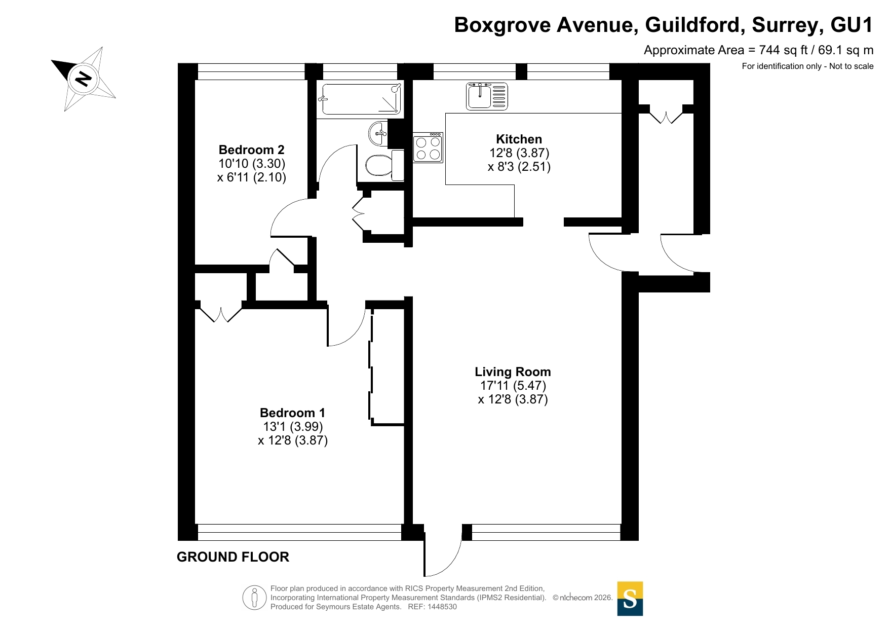 44 Eaton Court,, Boxgrove Avenue, Surrey floorplan