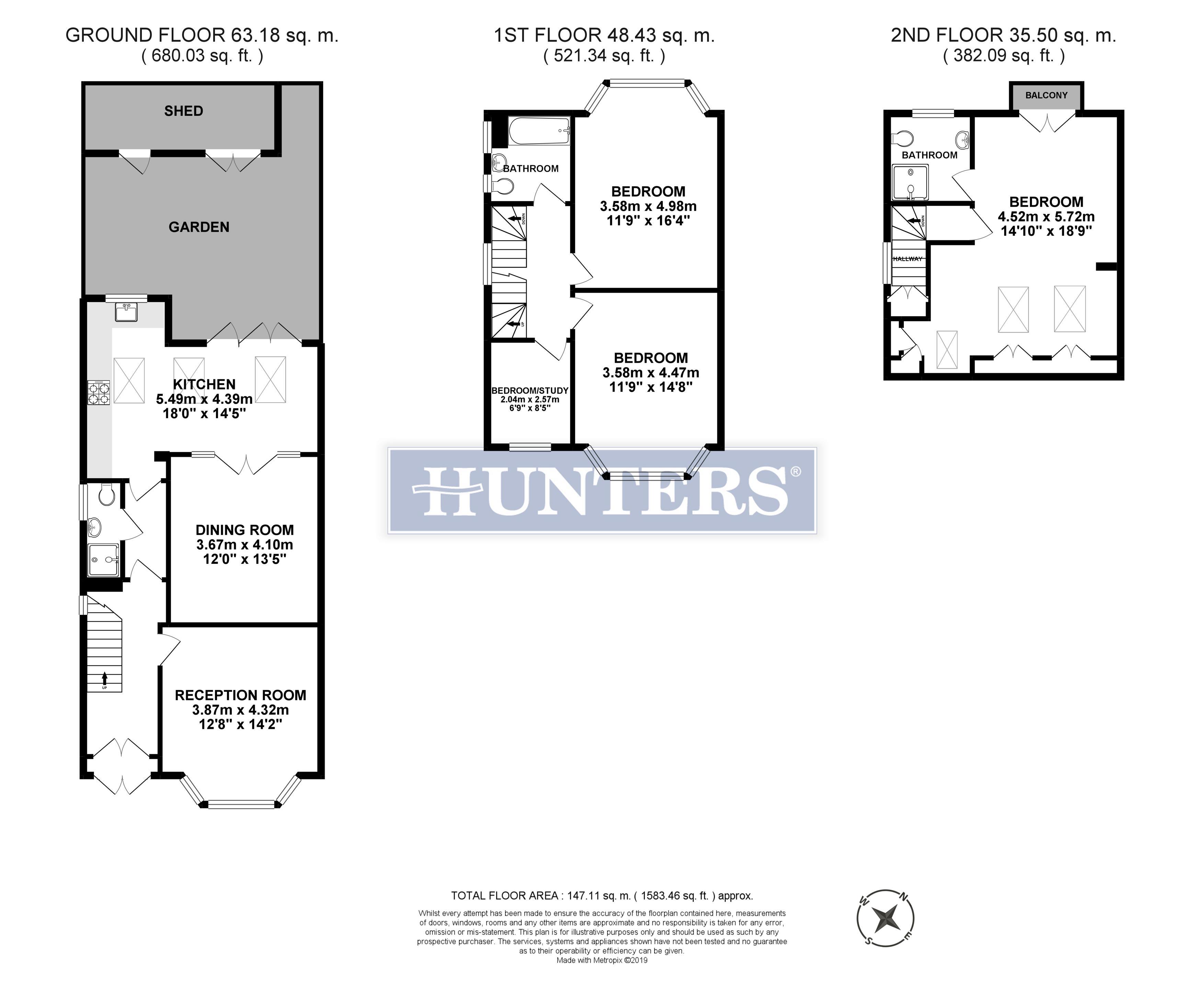 4 Bedrooms  to rent in The Vale, London NW11