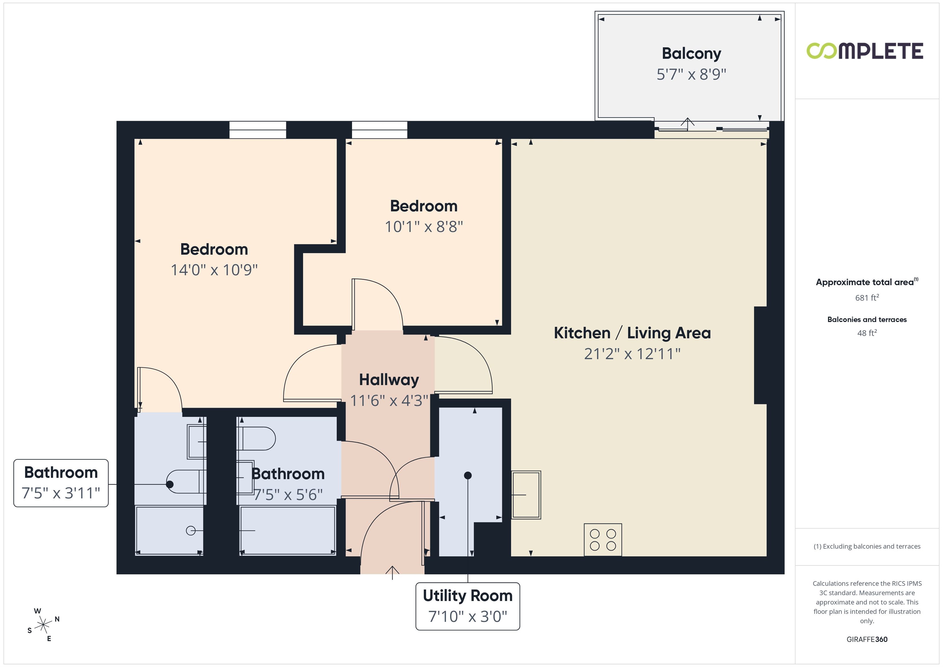 Apt 17 (Plot 0306) The Assembly, 1 Cambridge Street, Manchester floorplan