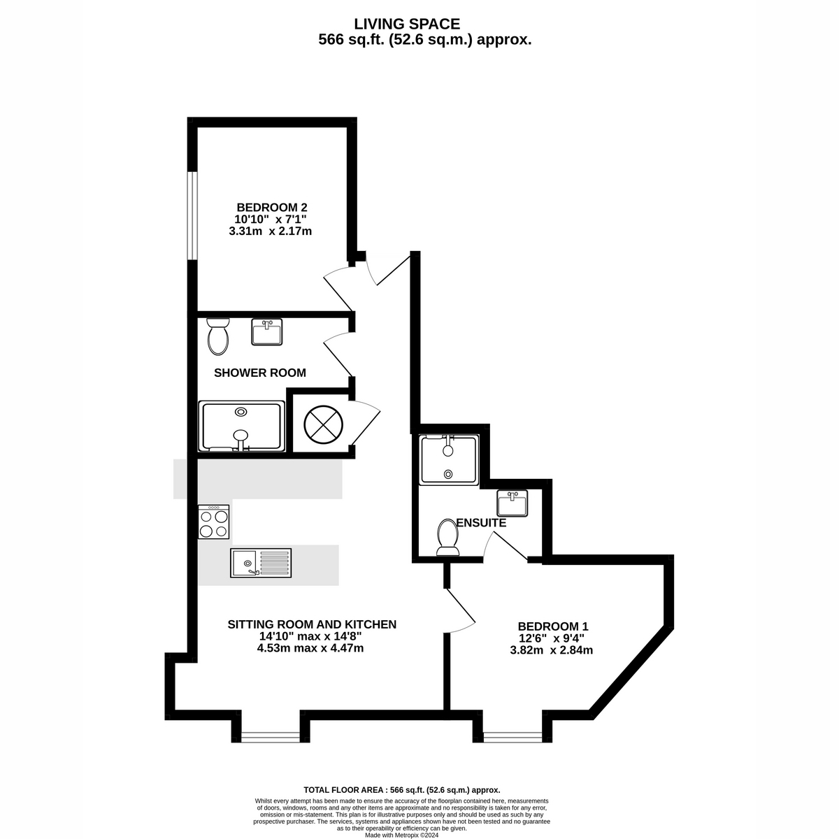 Flat Flat 15, 1, Station Road, Reading floorplan