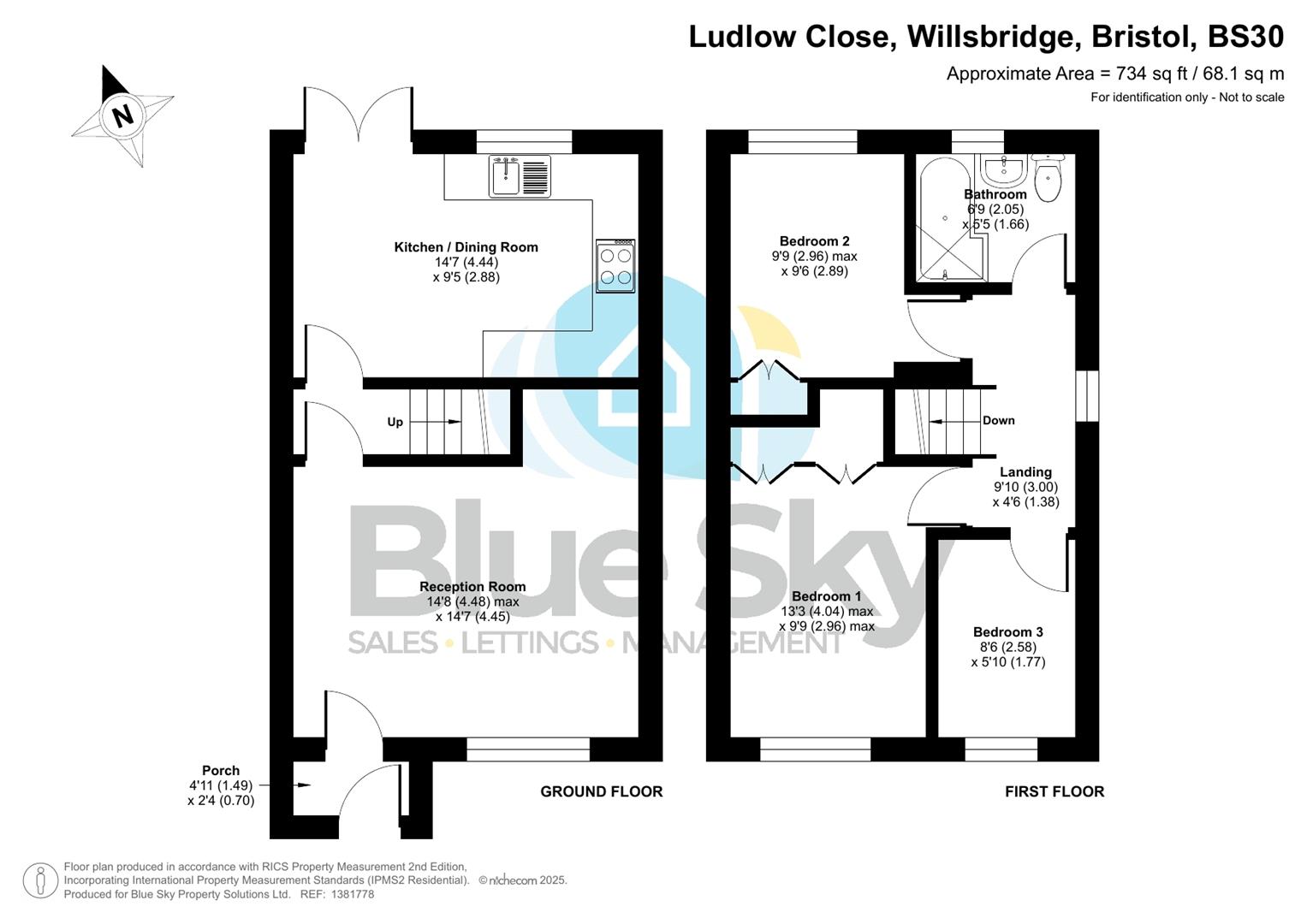 15, Ludlow Close, Bristol floorplan