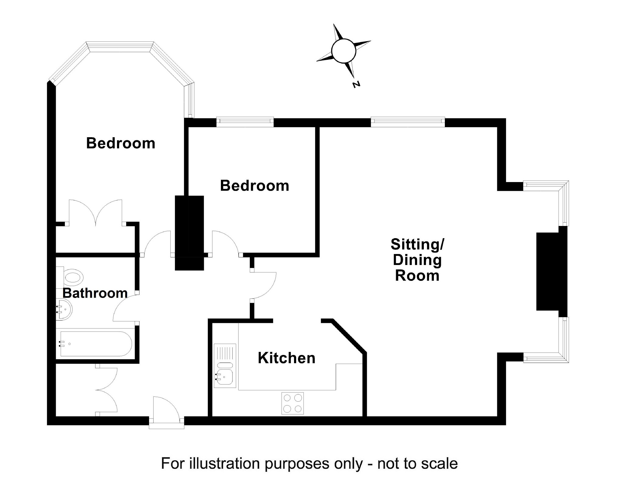 2 Bedrooms Flat for sale in Woolston Close, Abington, Northampton NN3