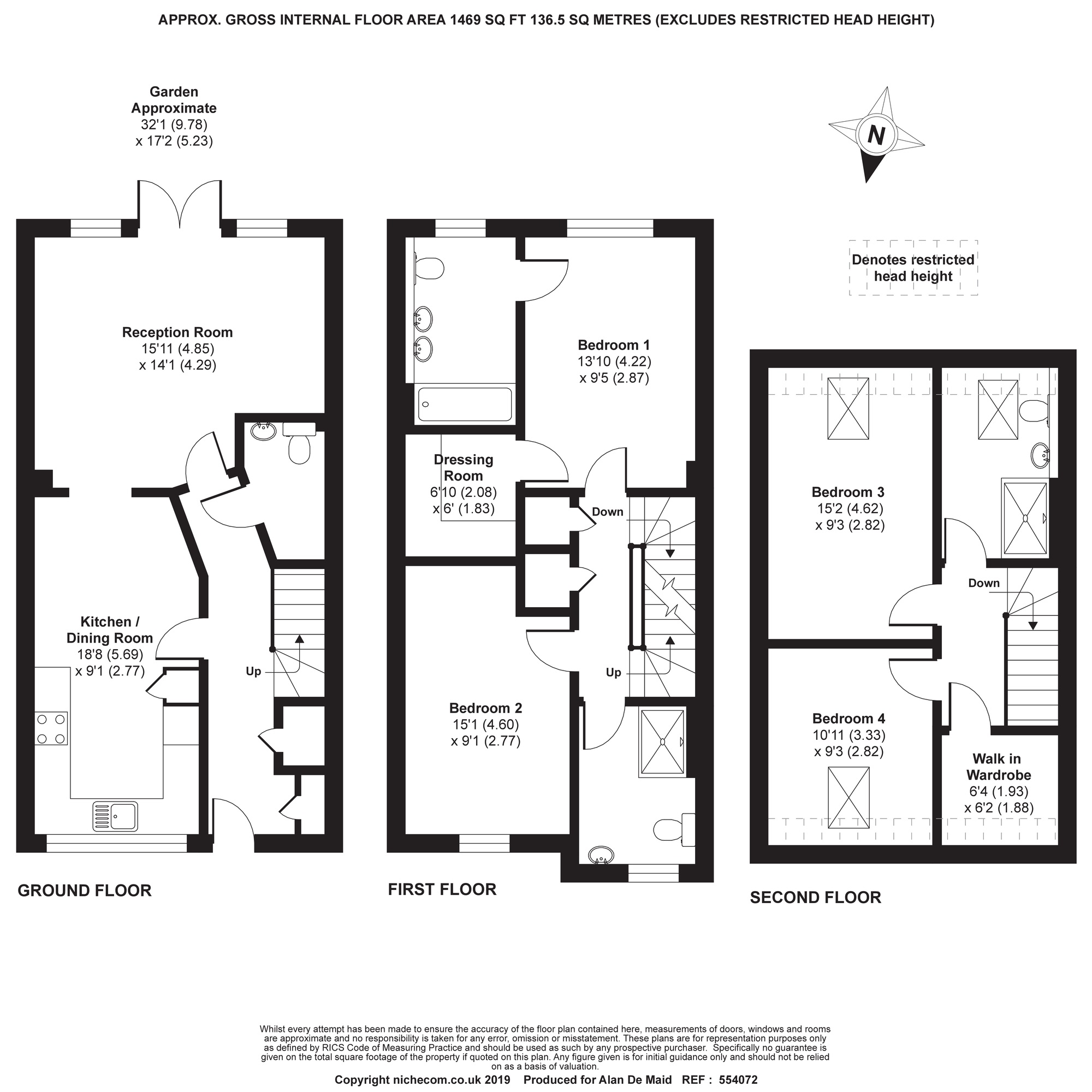 4 bed terraced house for sale in Osier Close, Locksbottom, Kent BR6