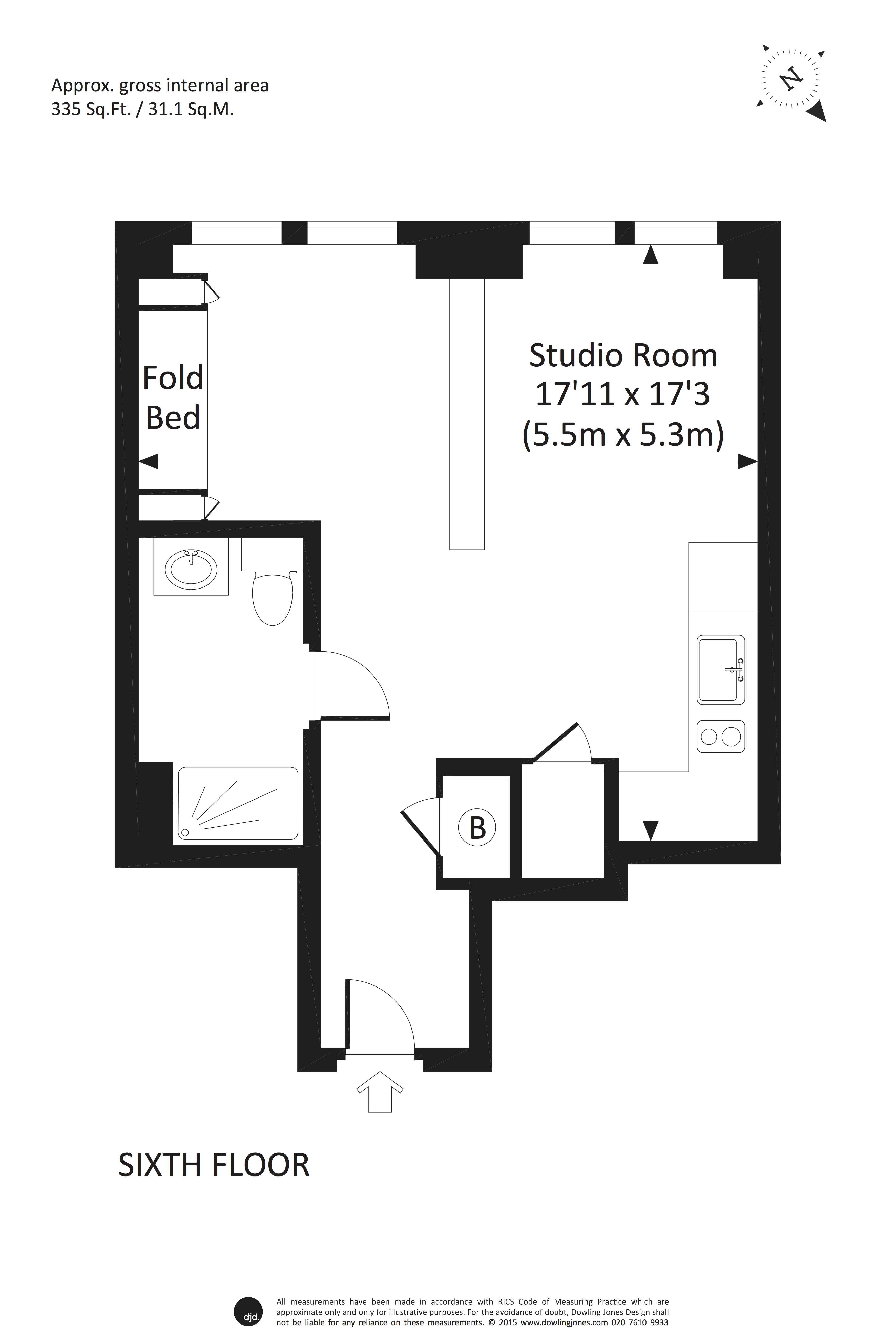 Apartment 604, The Triton Building, 20, Brock Street, London floorplan