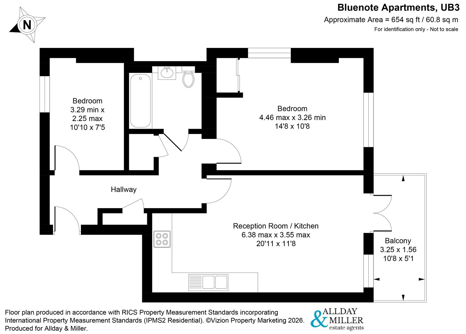 Flat 103, Bluenote Apartments, 34 Blyth Road, Hayes floorplan