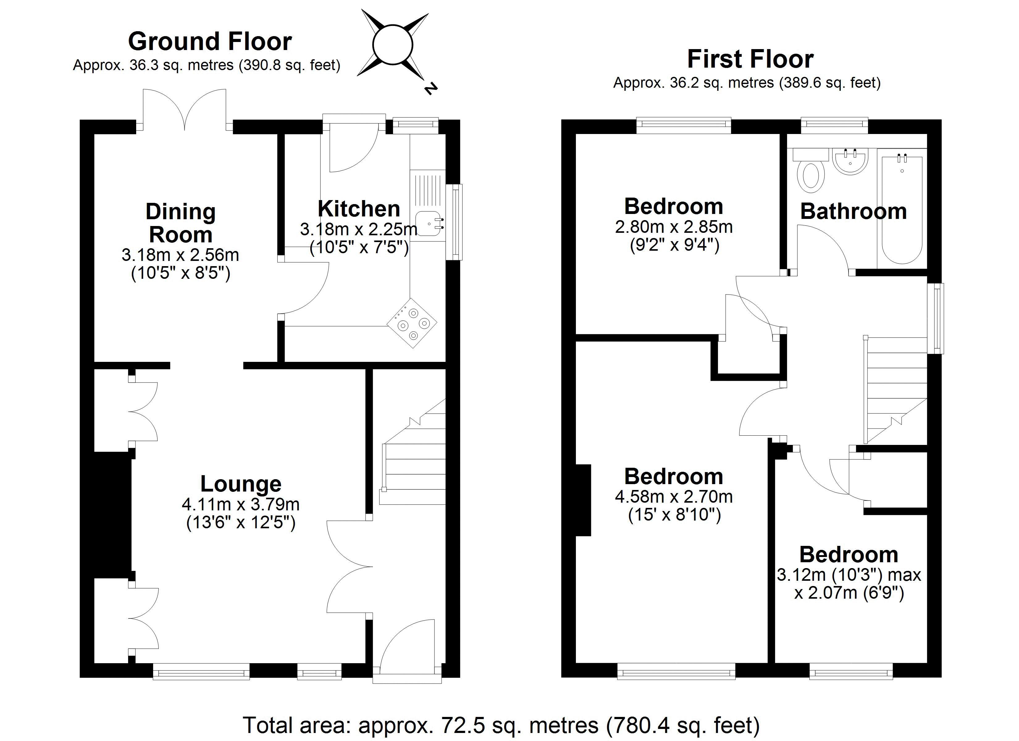 35, Swinburne Close, Telford floorplan
