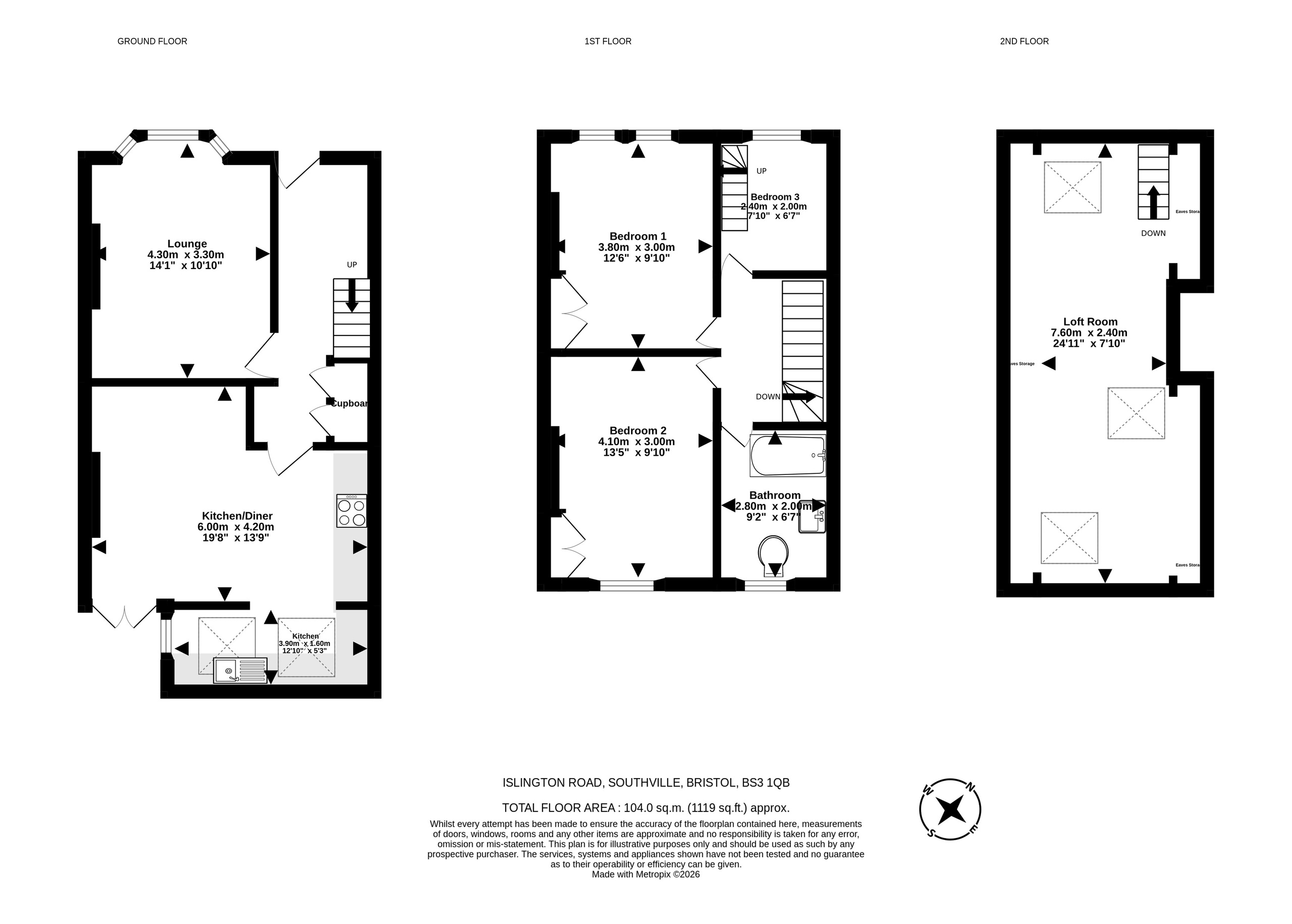 9 Islington Road, BRISTOL floorplan