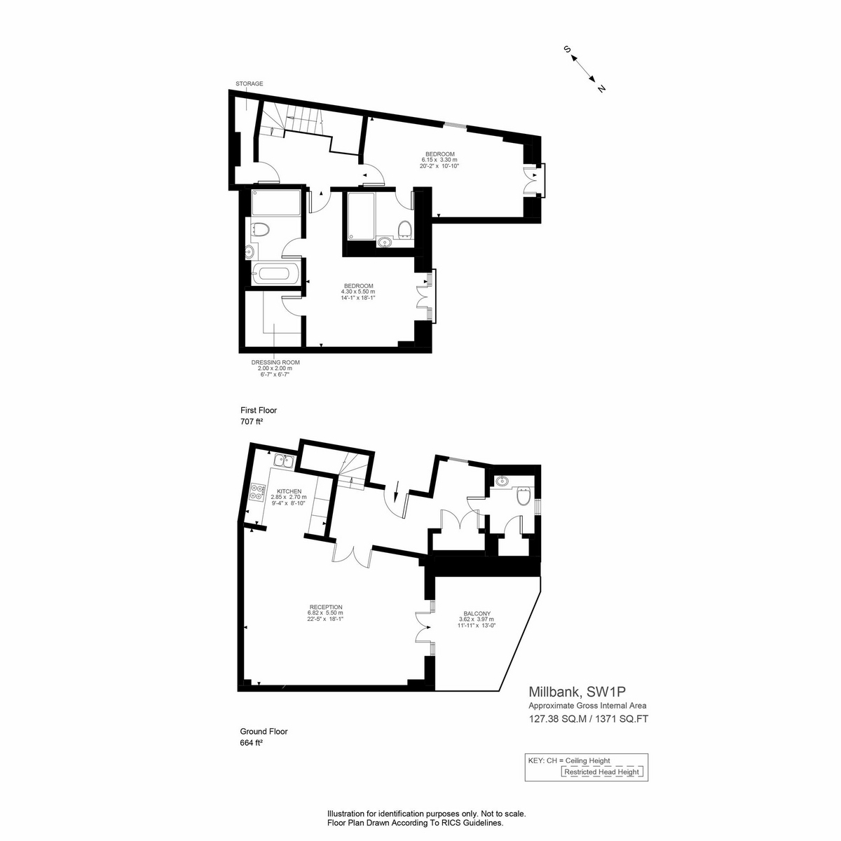 Flat 128, 9, Millbank, London floorplan