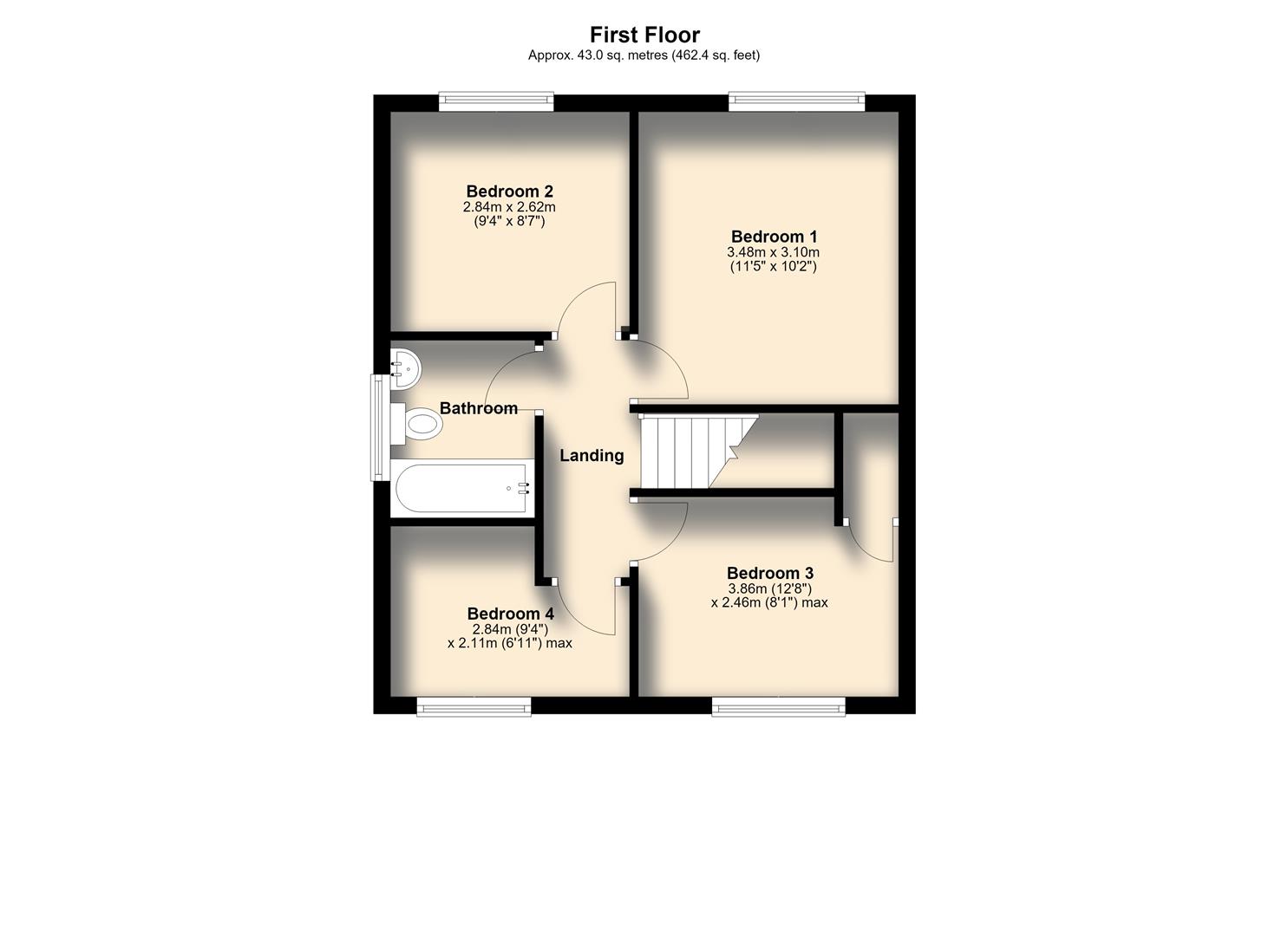 16, Canterbury Drive, Plymouth floorplan