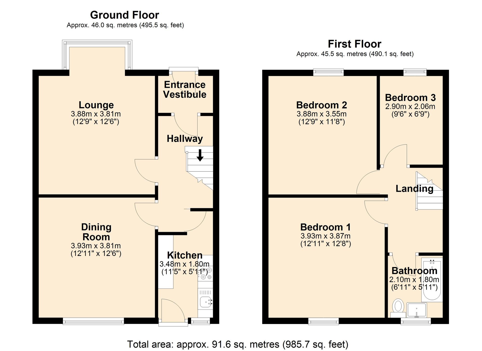 115 Queens Road, Preston floorplan