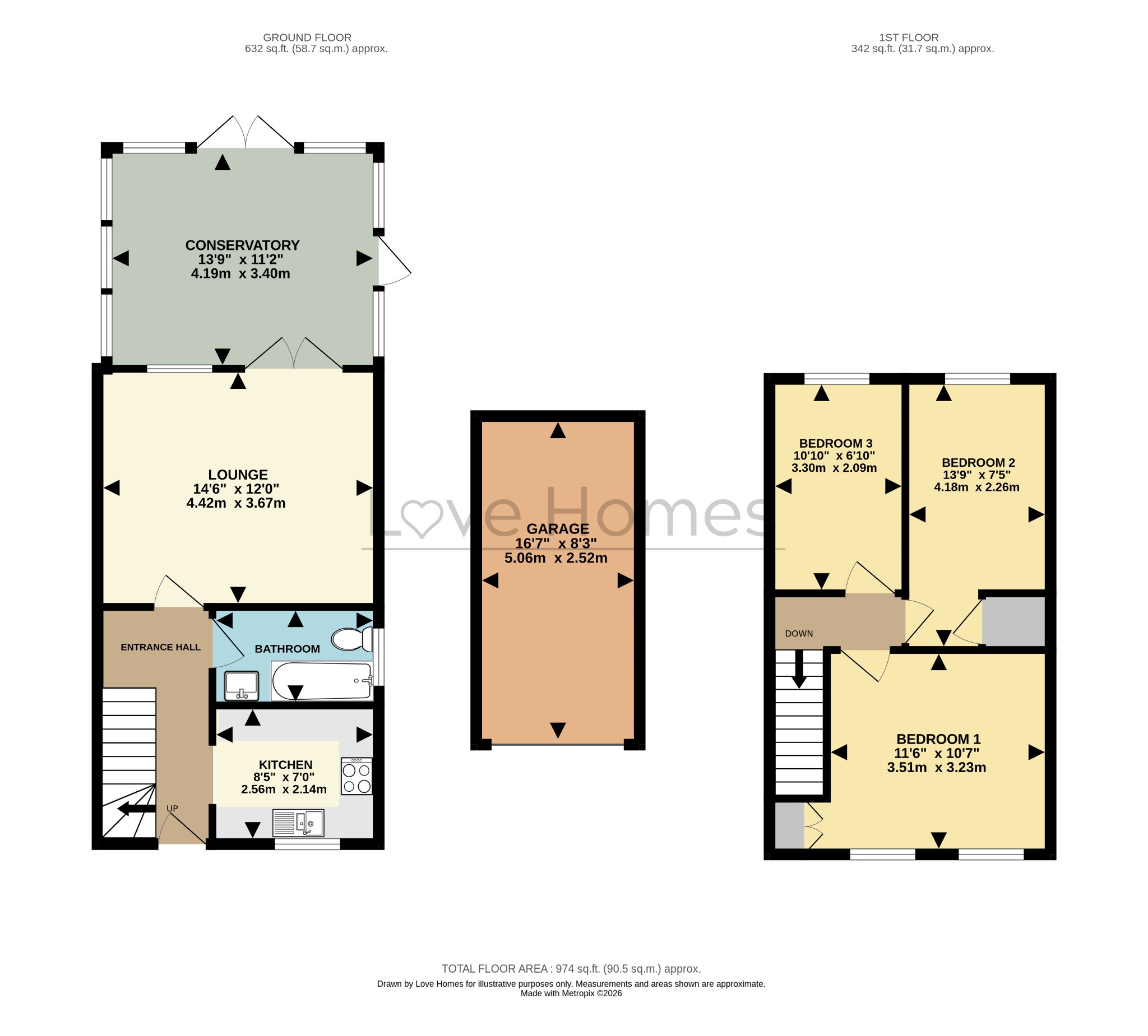 13, Cobbitts Road, Bedford floorplan