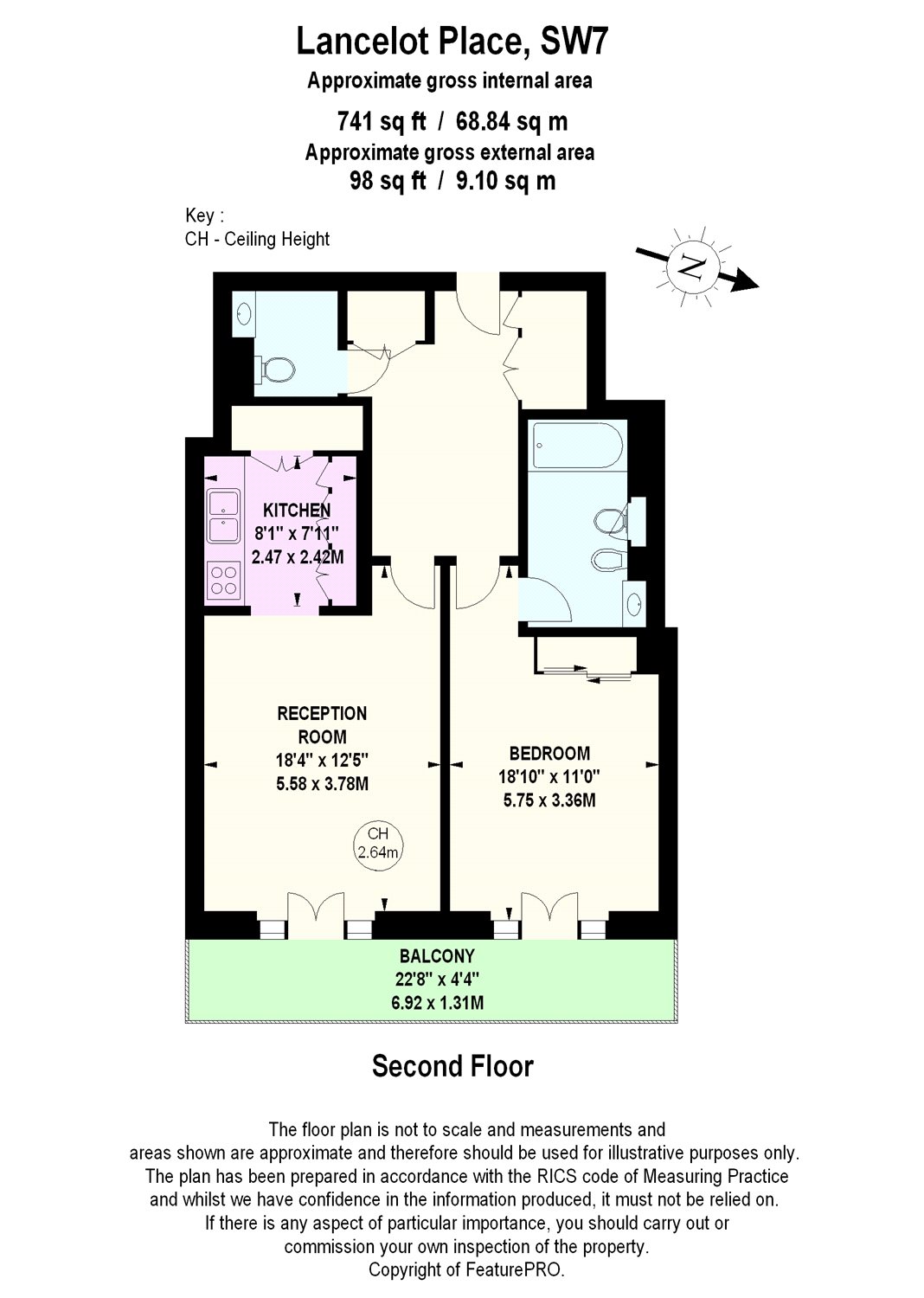 1 Bedrooms Flat to rent in Lancelot Place, Knightsbridge, London SW7