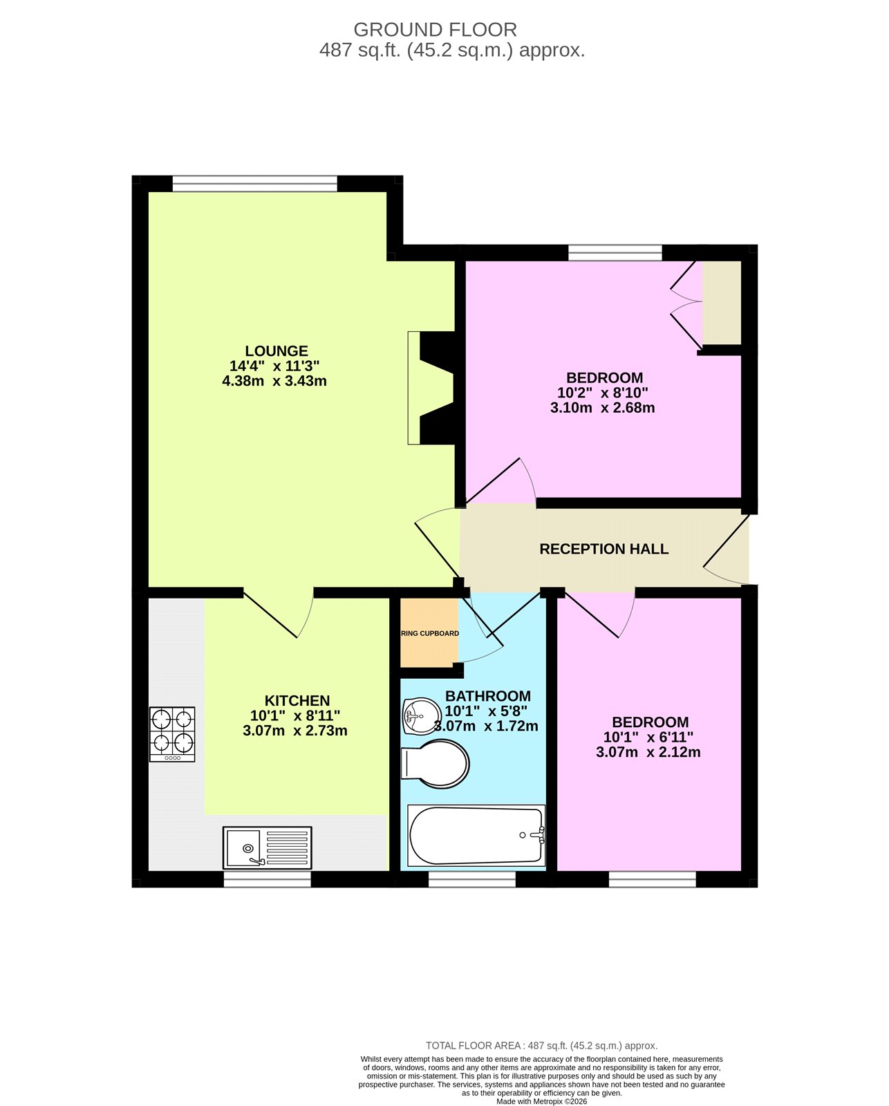Flat 10, Garland Court,, Meadow Road, Gloucestershire floorplan