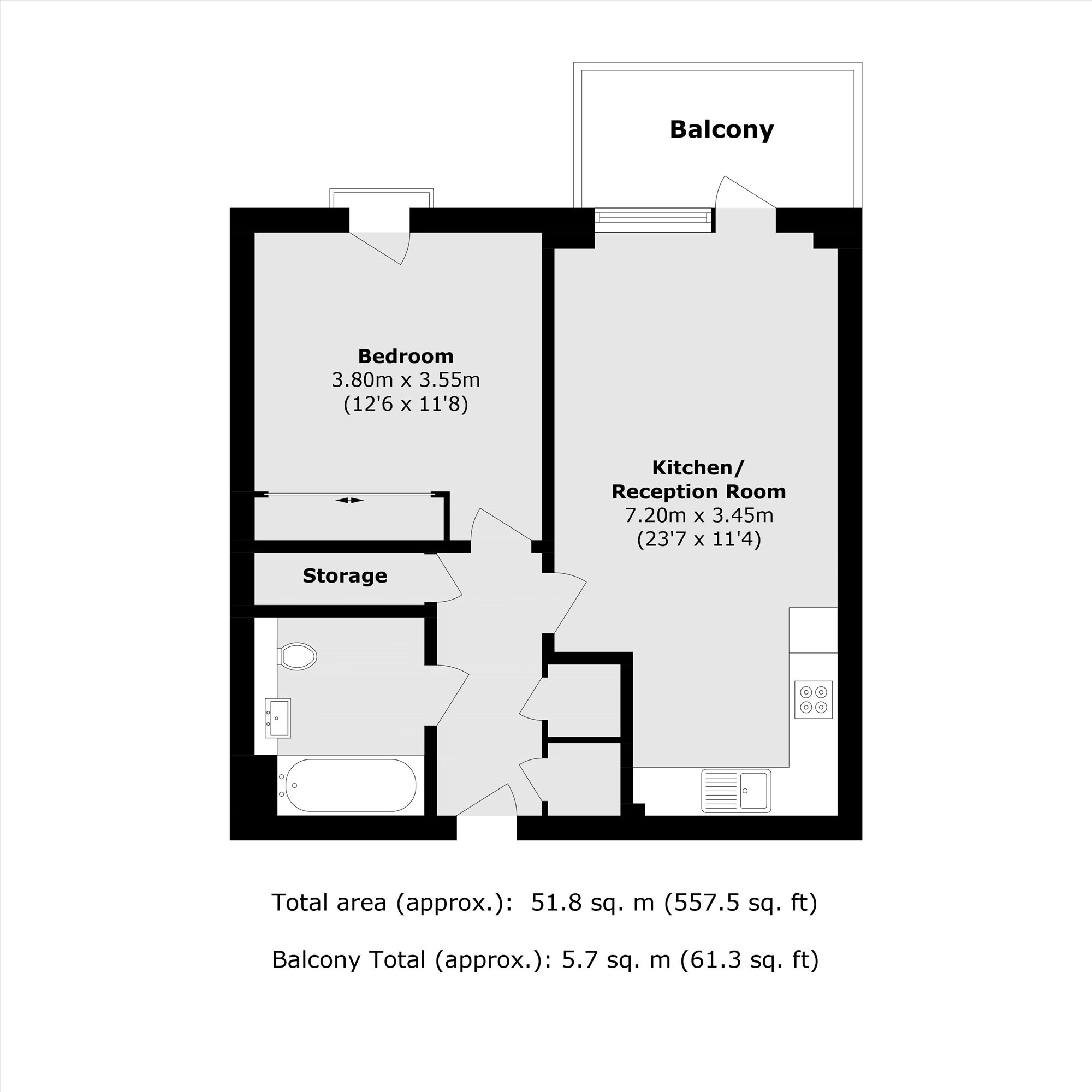 Flat 218, Cornwell House, 15, Ron Leighton Way, London floorplan