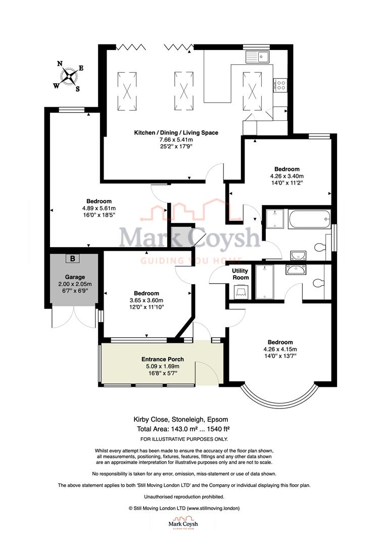 Kirby Close, Epsom floorplan