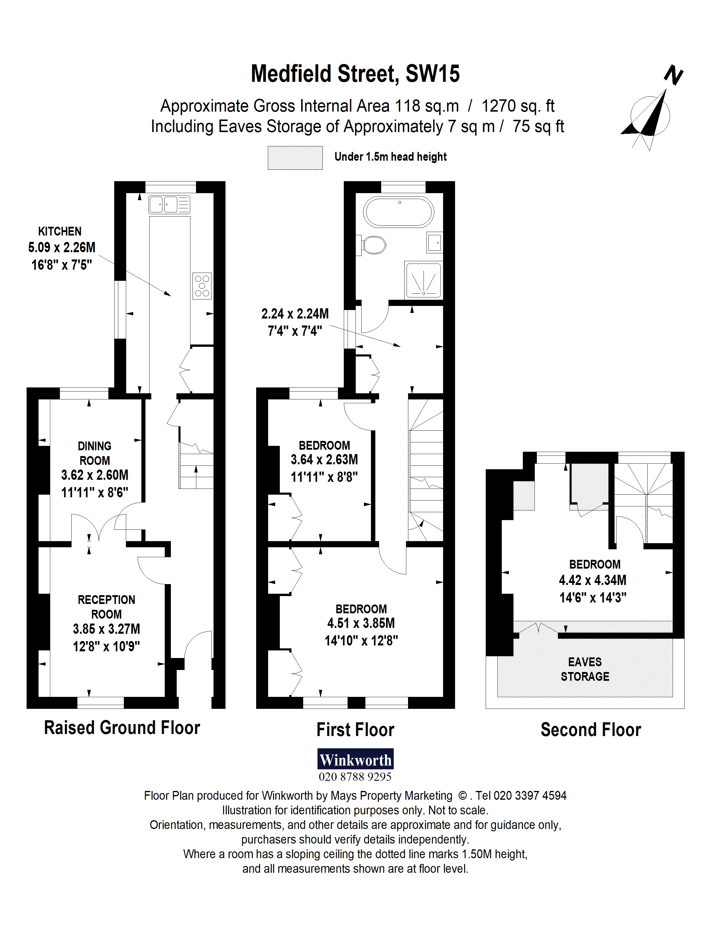 Ground Floor Flat, 69, Medfield Street, London floorplan